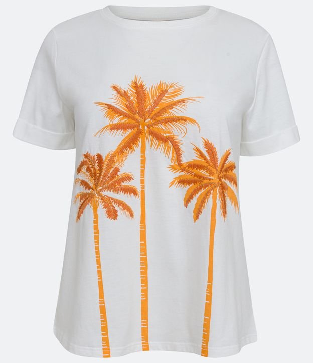 Blusa en Viscosa con Cocotero Bordado Blanco 6