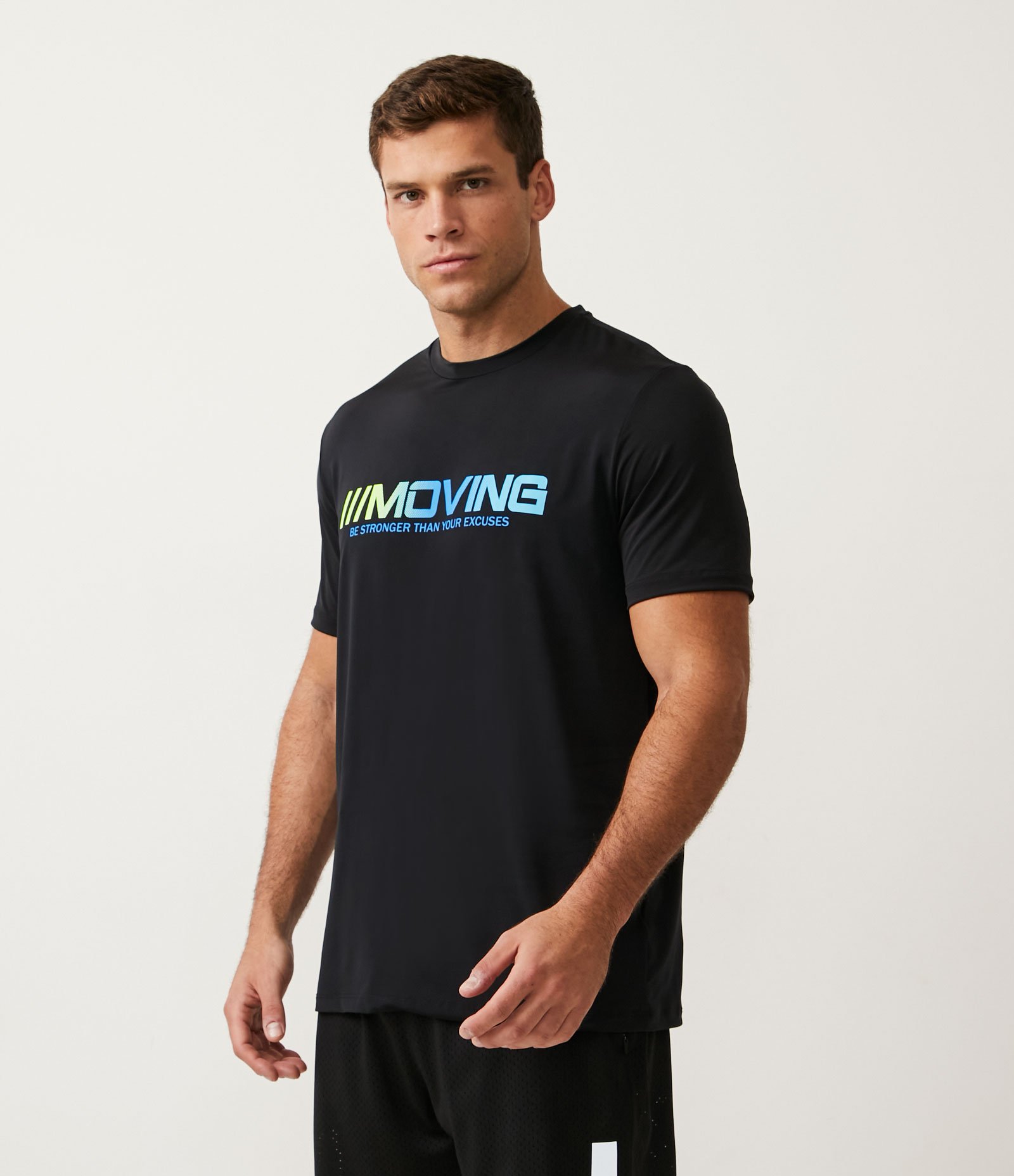 Camiseta Esportiva com Estampa em Lettering Preto 1