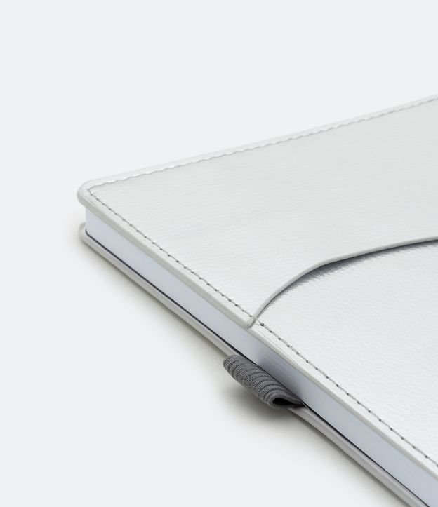 Cuaderno con Capa Sintética y Bolsillo Frontal Gris 4