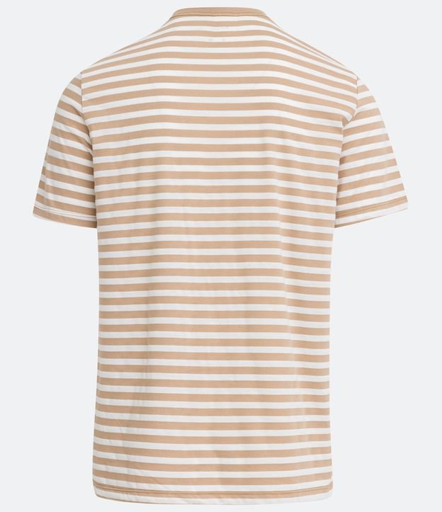 Remera en Algodón con Estampado de Rayas Rojo 7