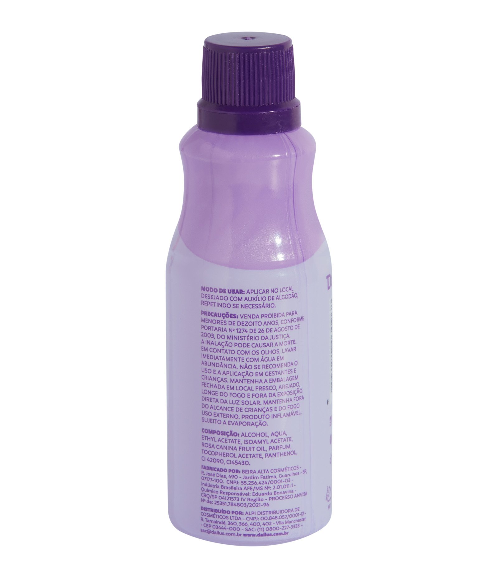 Removedor de Esmalte sem Acetona Dailus Roxo 2