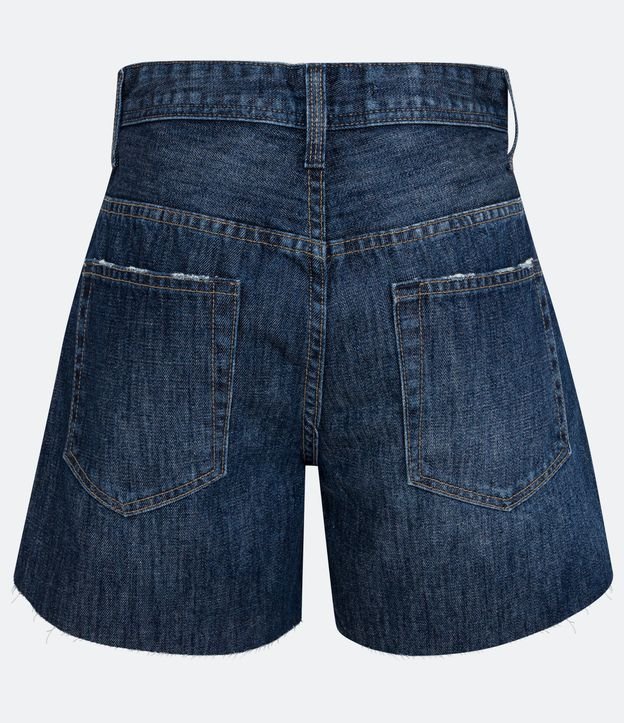 Short Boyfriend Jeans con Desgastes Azul 6