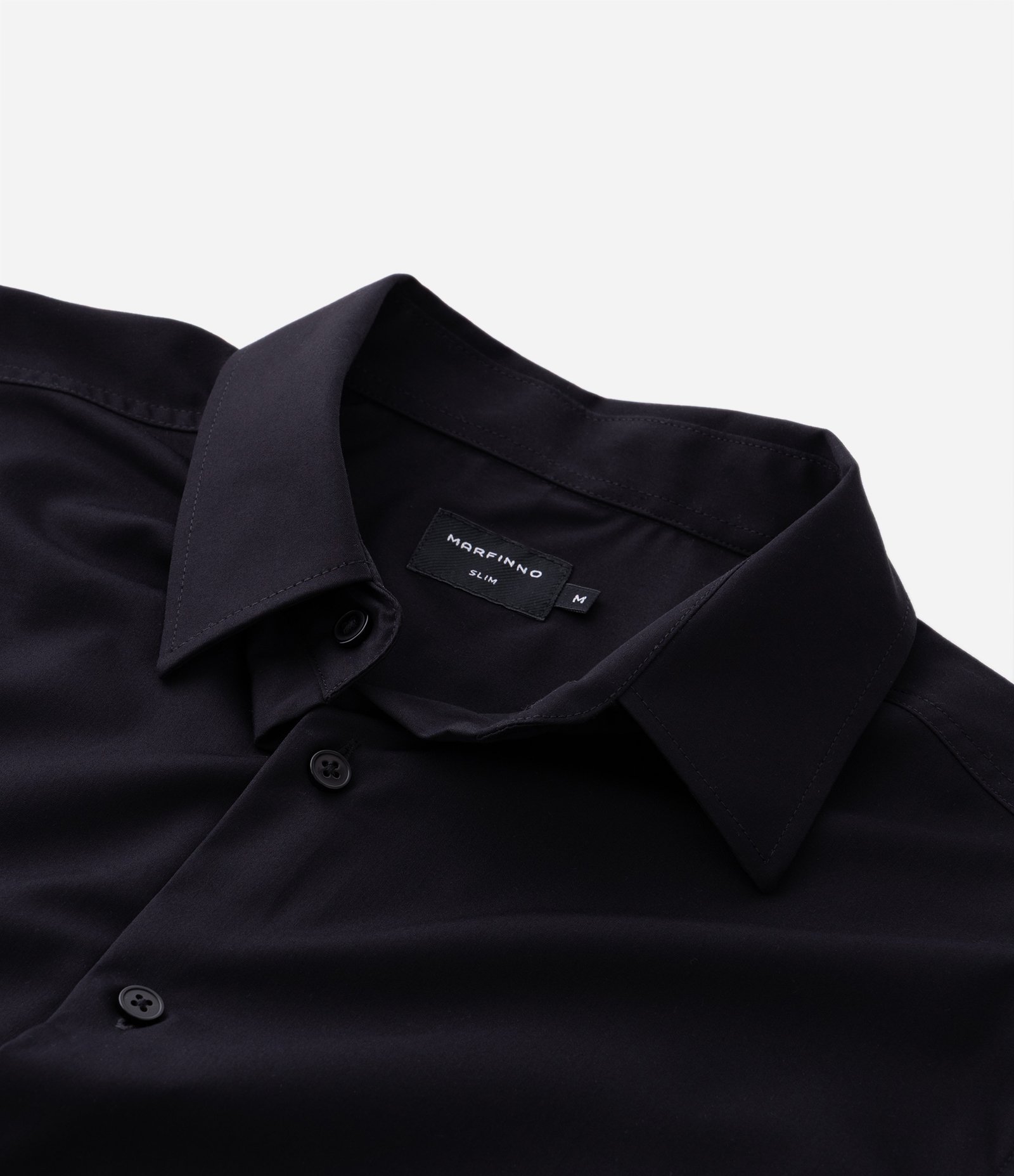 Camisa Slim em Fibra de Bambu Preto 11