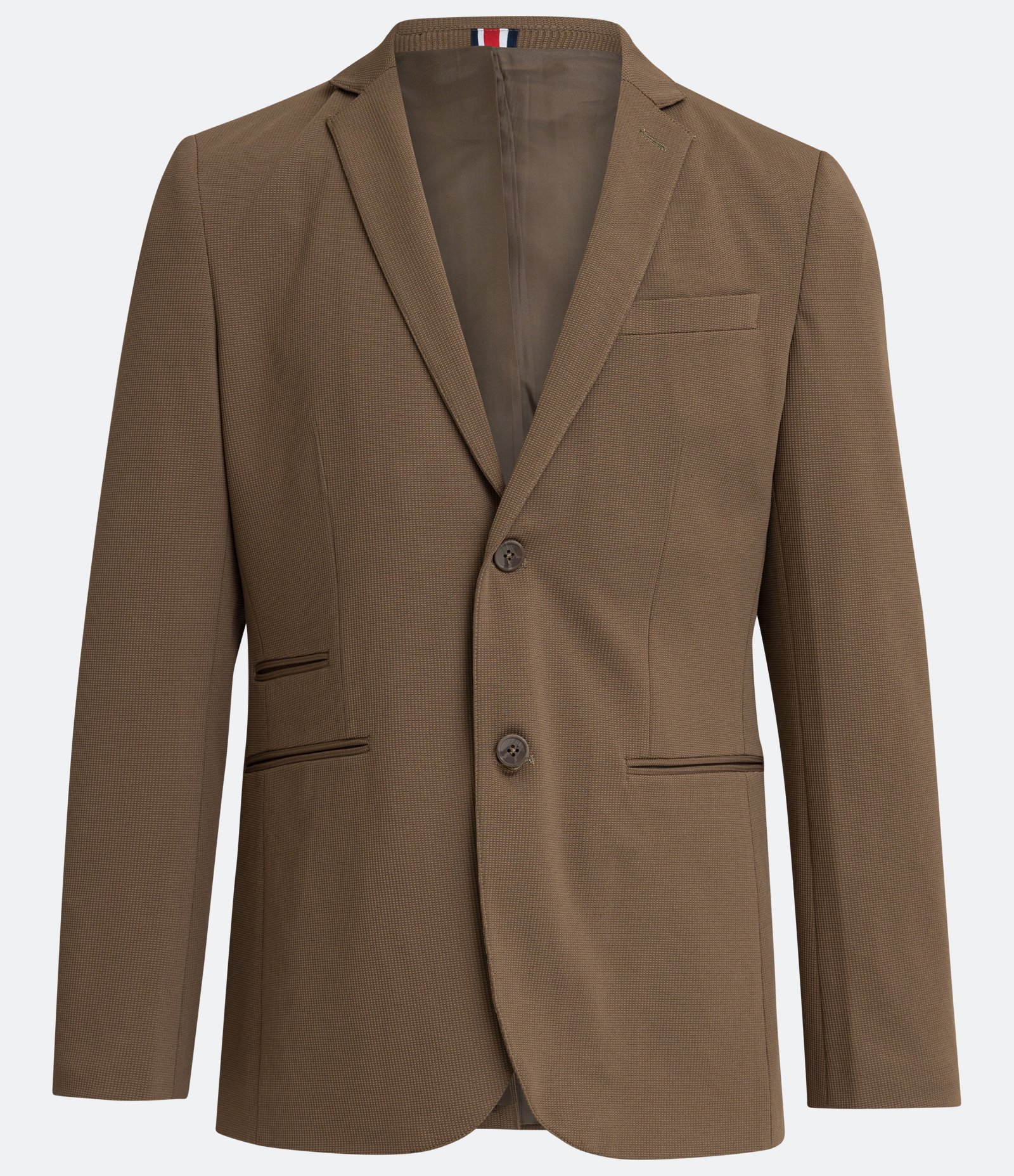 Blazer Texturizado com Botões e Bolsos Marrom 6