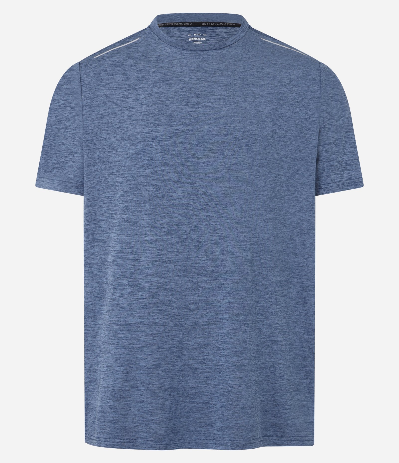 Camiseta Esportiva com Tecnologia Dry e Detalhes Refletivos Azul Médio 6
