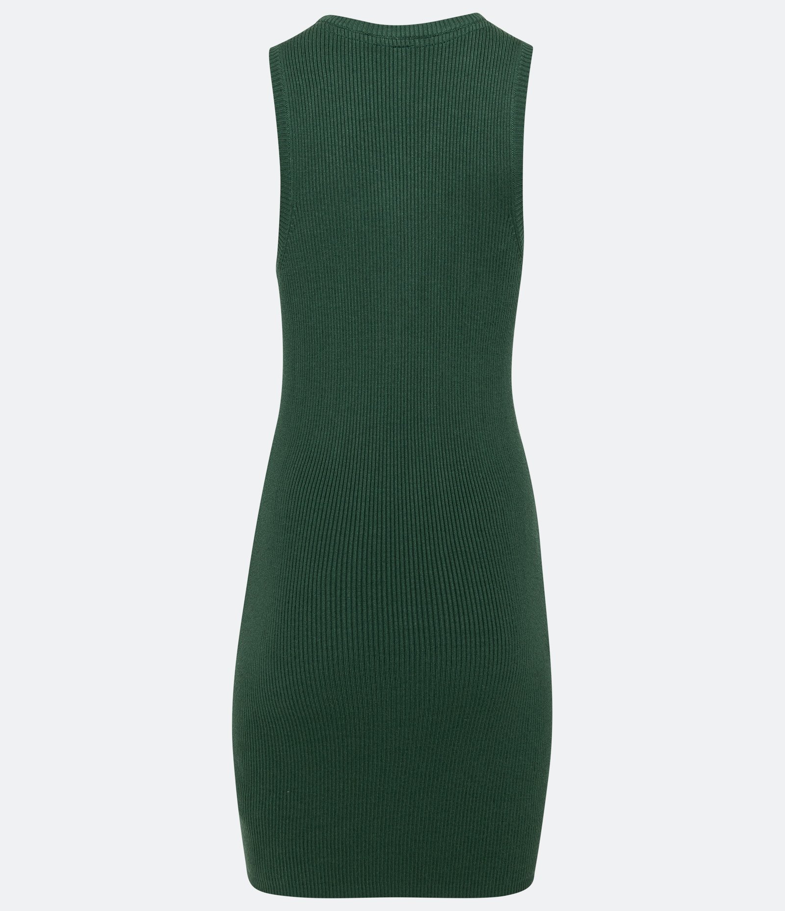 Vestido Curto em Tricô com Gola U Verde 6