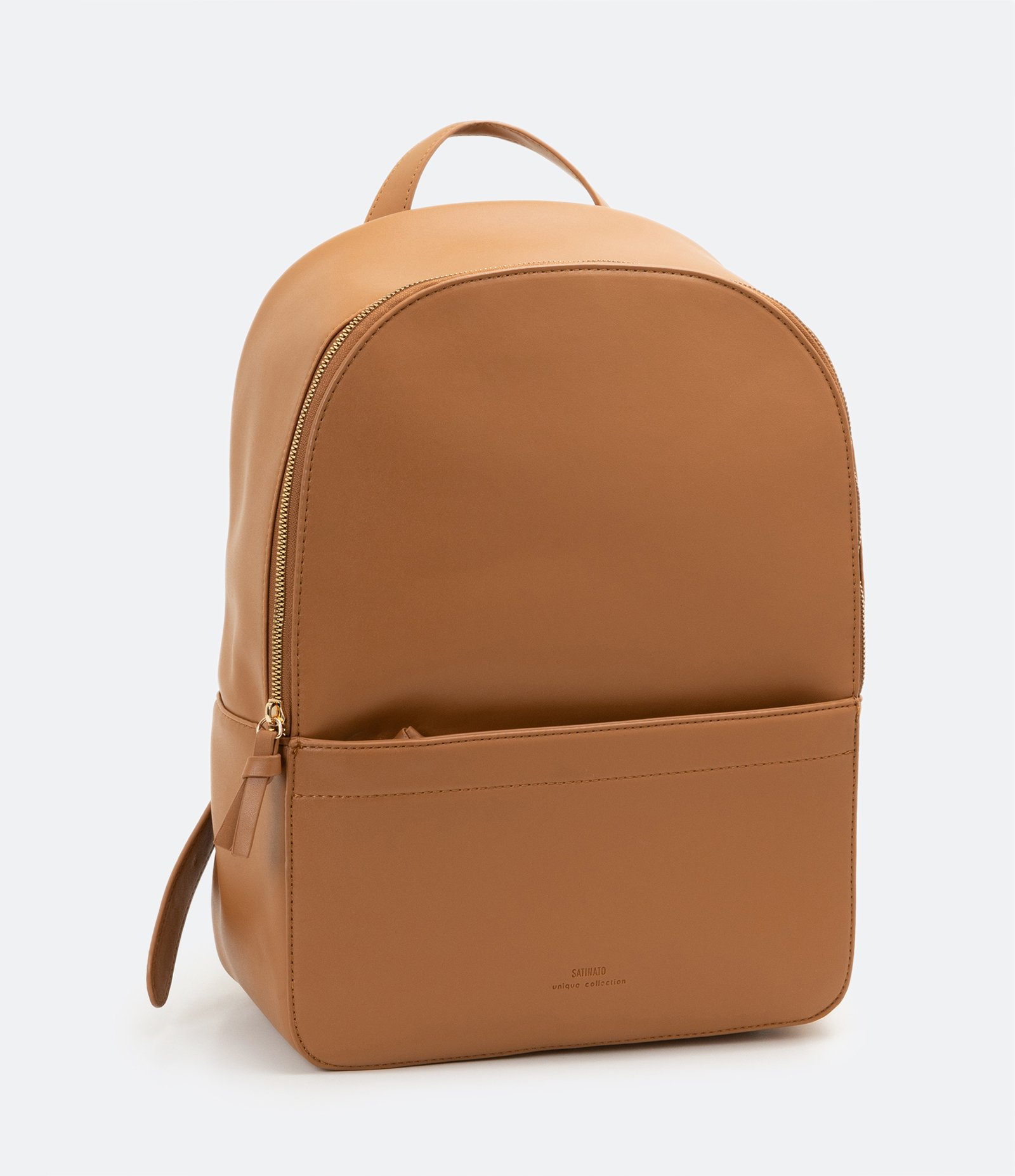 Mochila Estruturada com Bolsinho Frontal Marrom 1