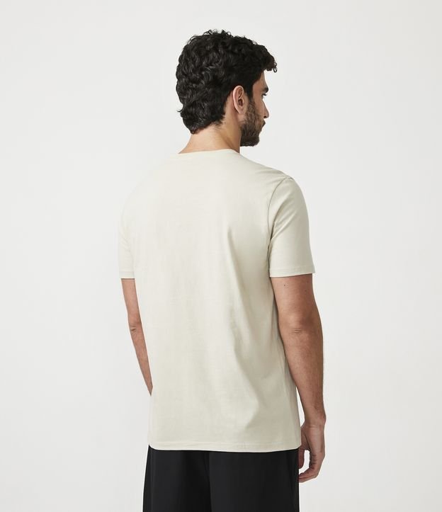 Remera Regular en Algodón con Estampado City In Progress Beige 4