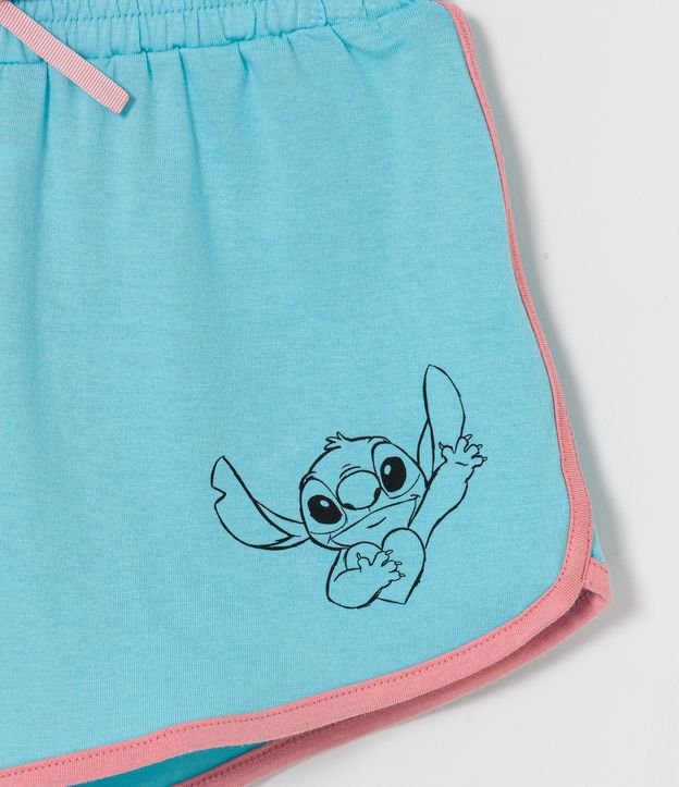 Pijama Corto Infantil Estampado Stitch - Talle 4 a 12 años Blanco 4