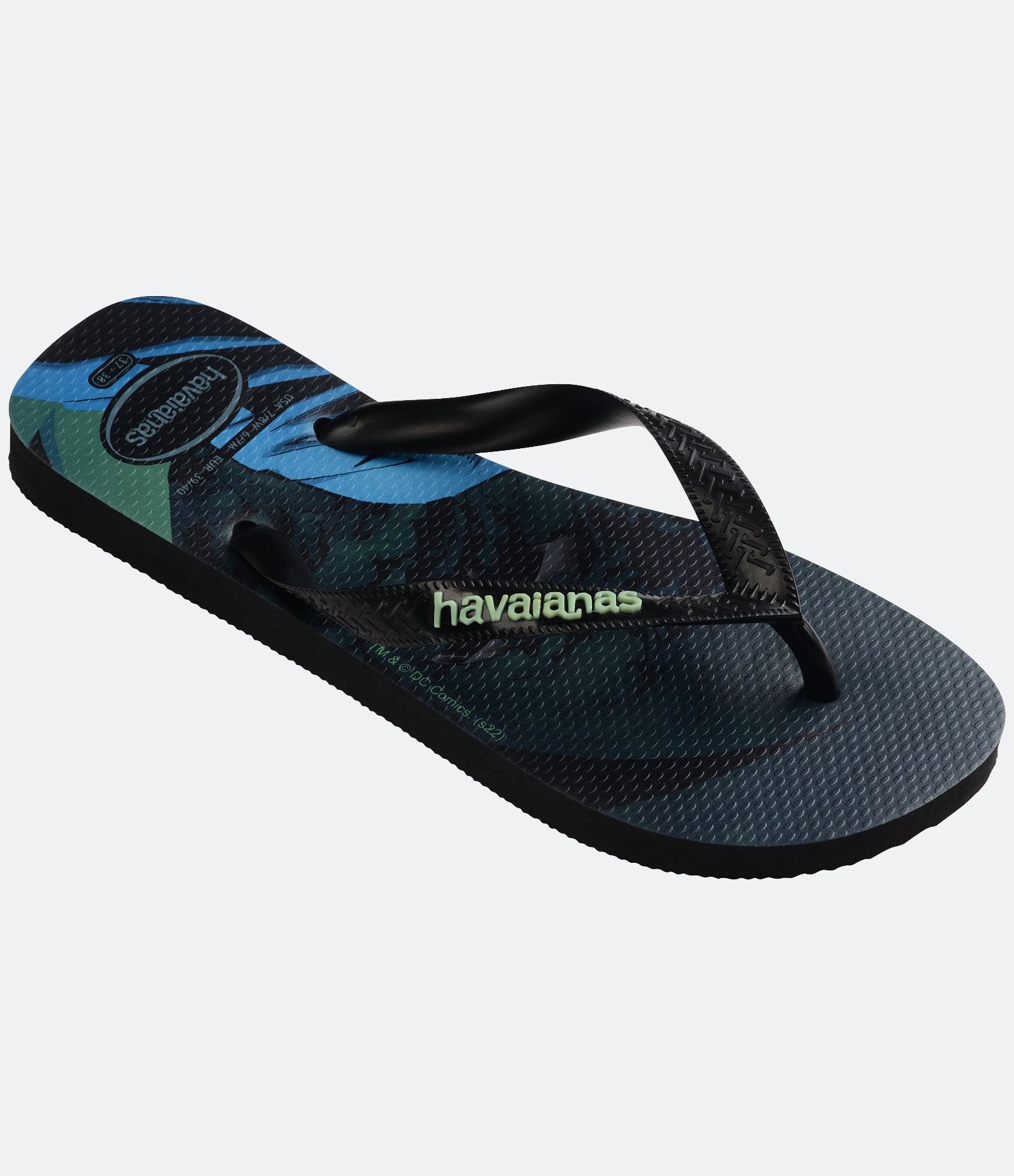 Chinelo de Tiras com Estampa de Heróis Havaianas Preto 2