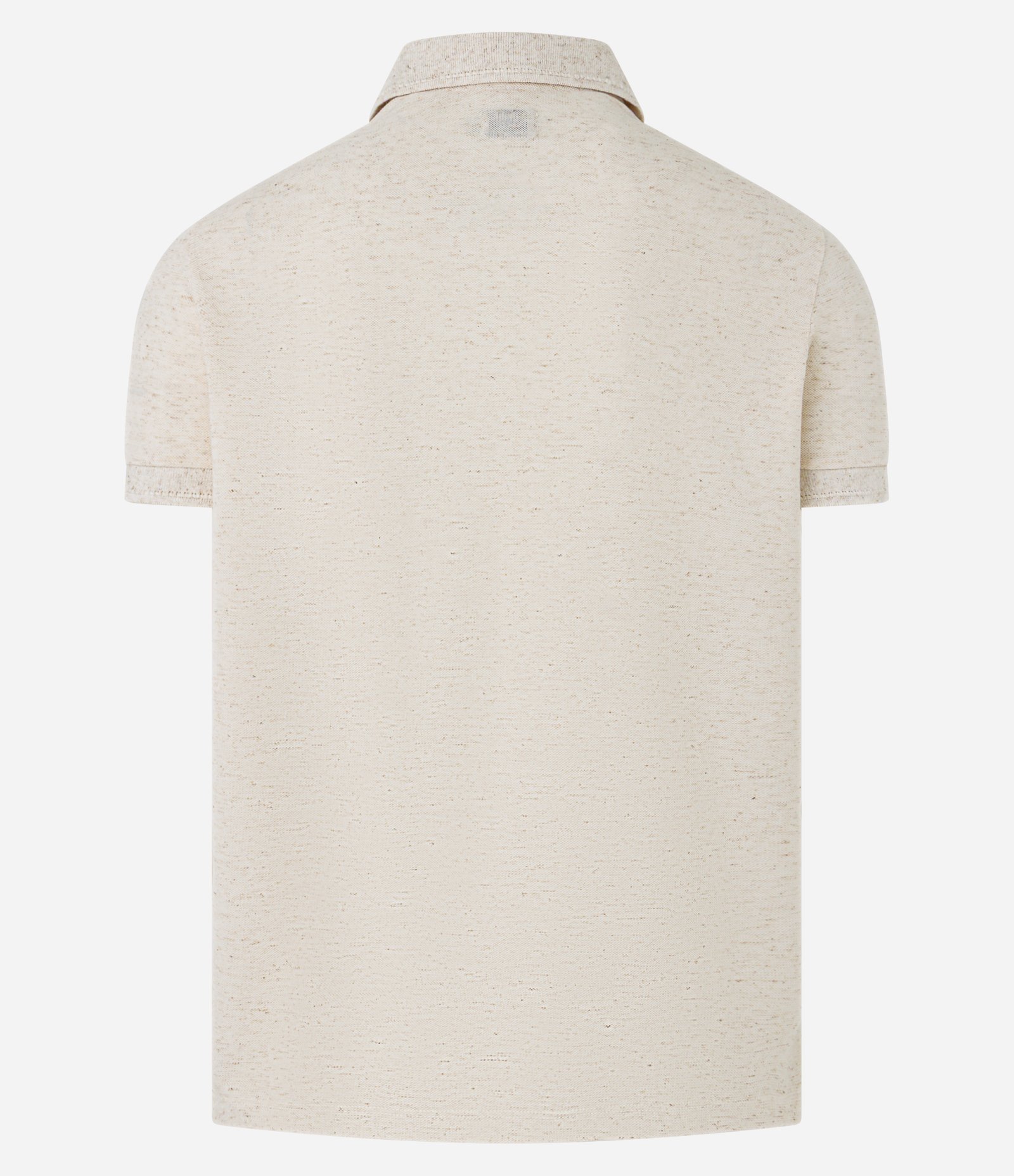 Camiseta Polo Comfort em Algodao Texturizado com Manga Curta Bege 10