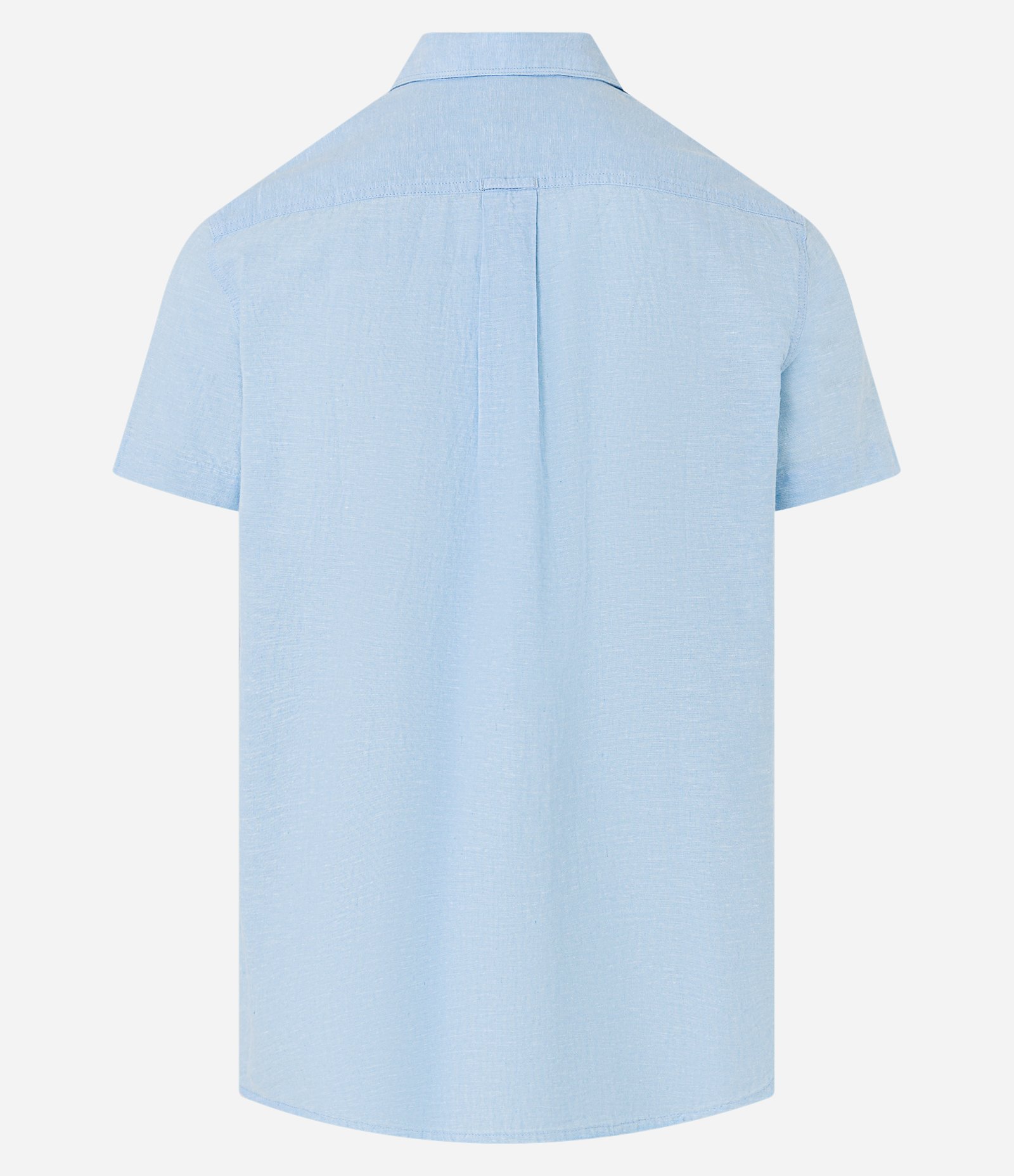 Camisa Comfort Básica em Linho com Bolso Frontal Azul Celeste 6