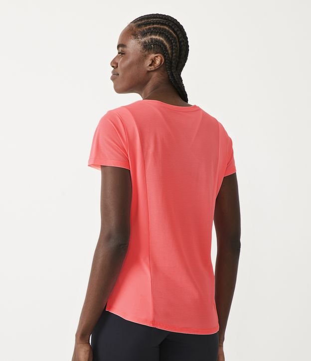 Remera Deportiva en Poliamida Texturizada Naranja 3