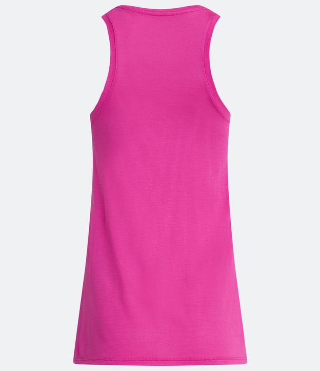 Musculosa Deportiva en Viscosa con Estampado Wake up Workout Rosado 6