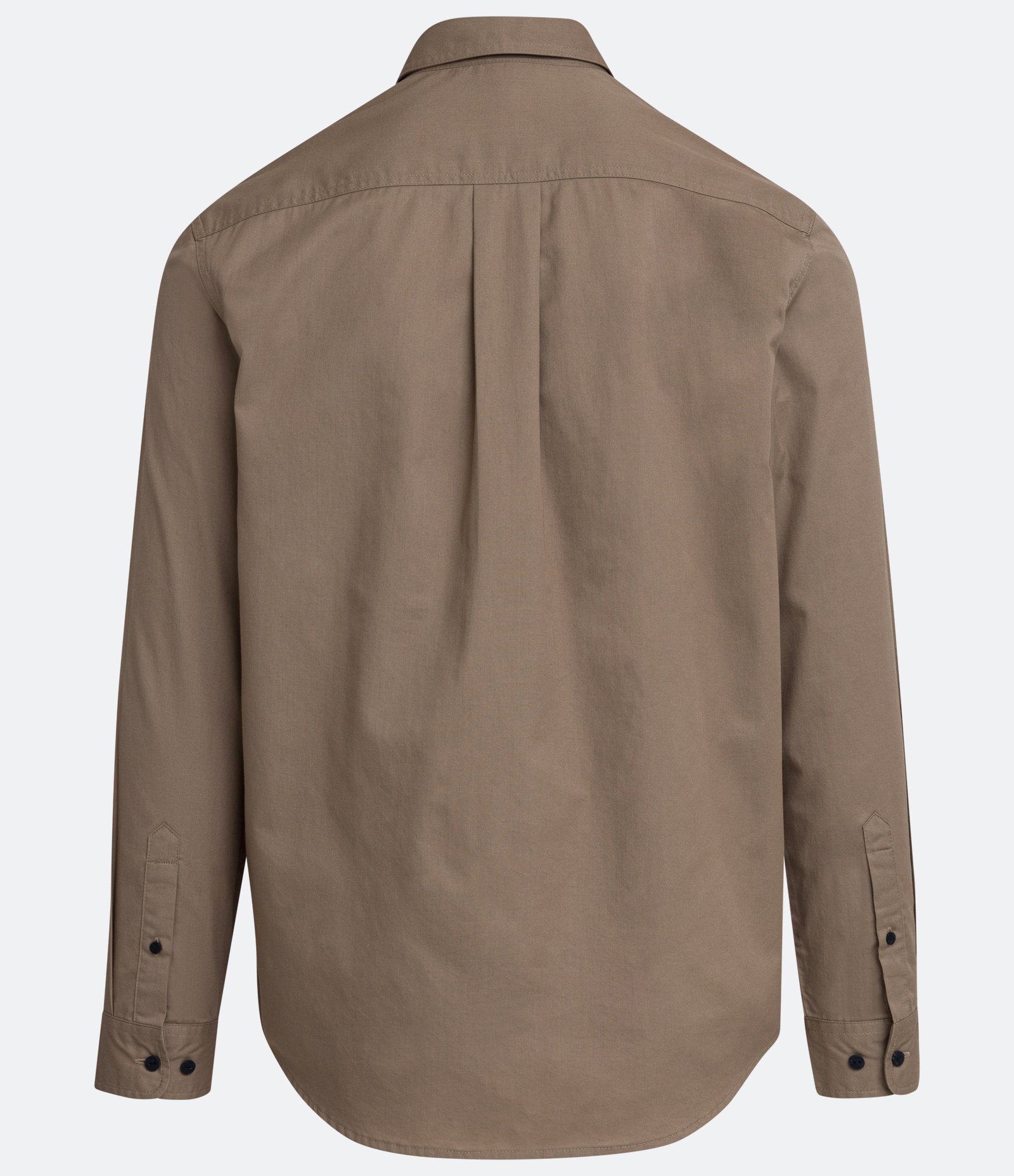 Camisa Comfort em Algodão com Bolsos Frontais Marrom 2