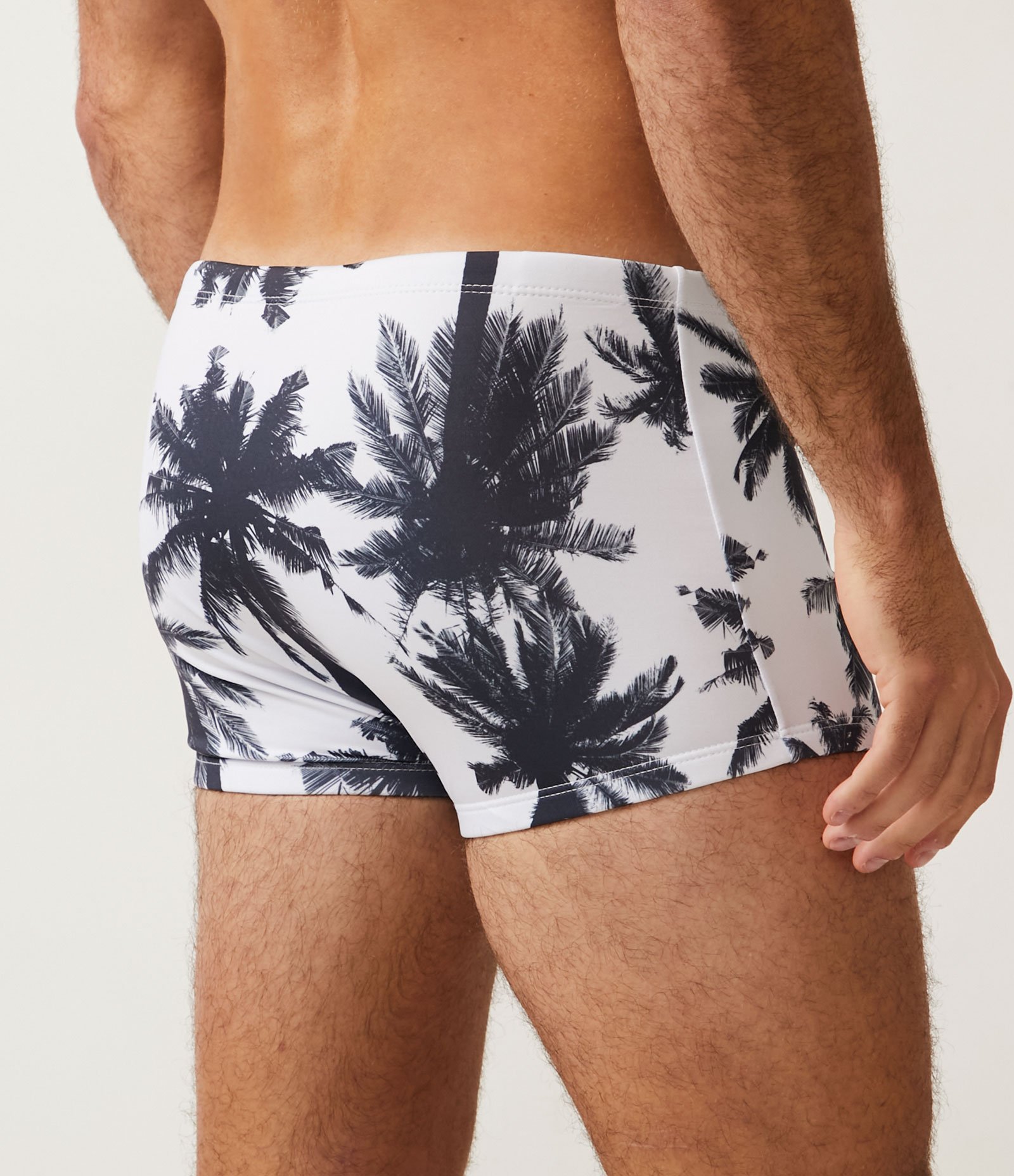 Sunga Boxer com Estampa de Coqueiros Branco 3