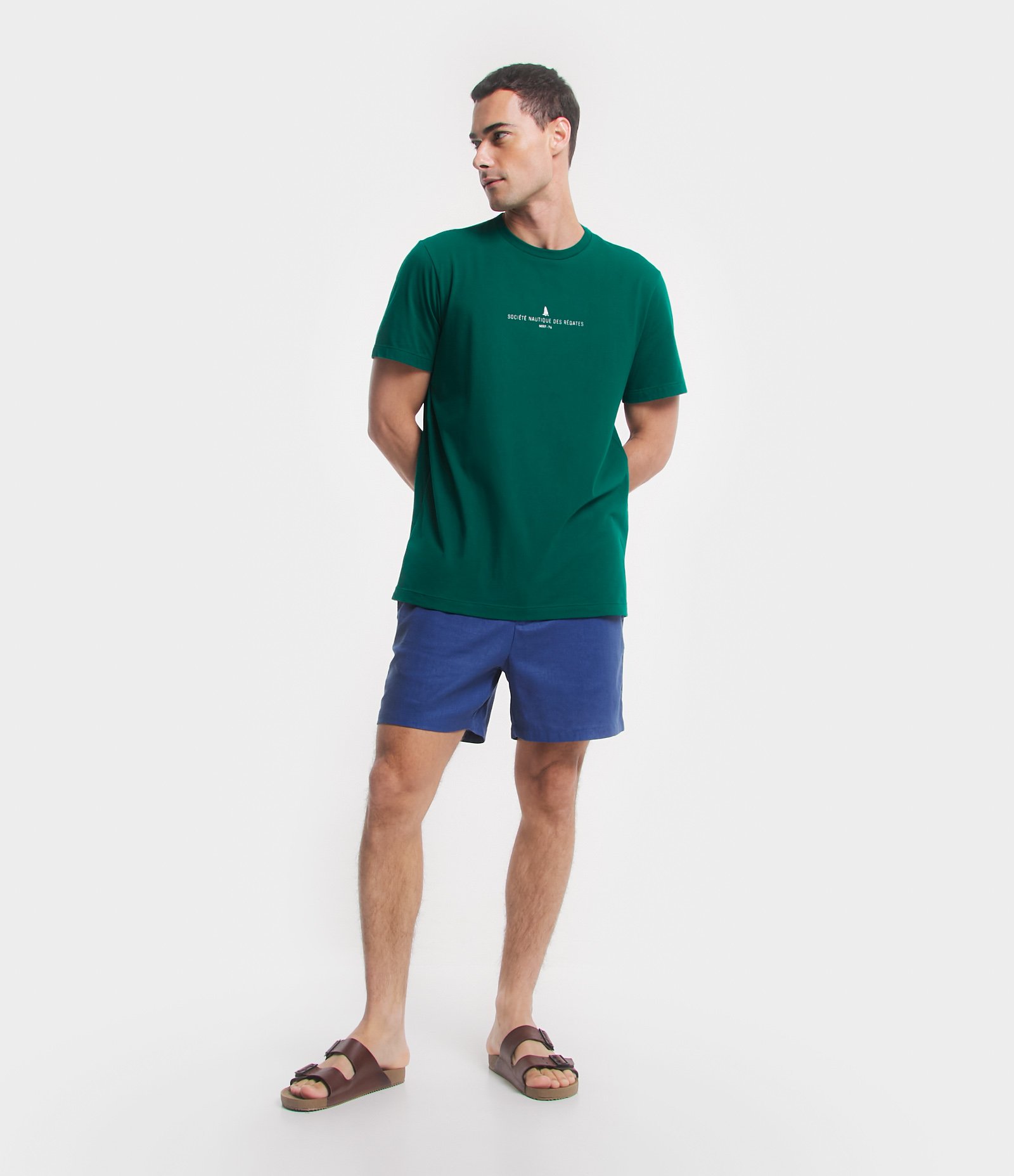 Camiseta Comfort em Algodão com Estampa de Lettering Verde 2