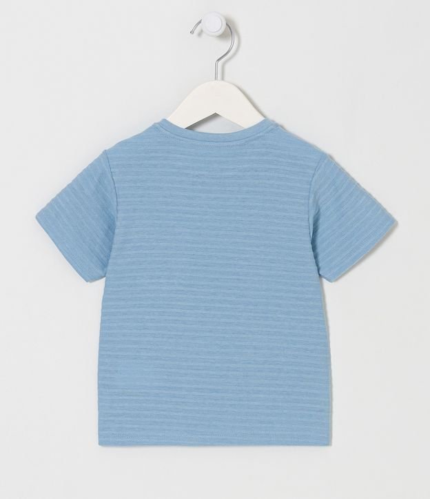 Remera Infantil con Pequeño Bolsillo y Etiqueta - Talle 1 a 5 años Azul 2