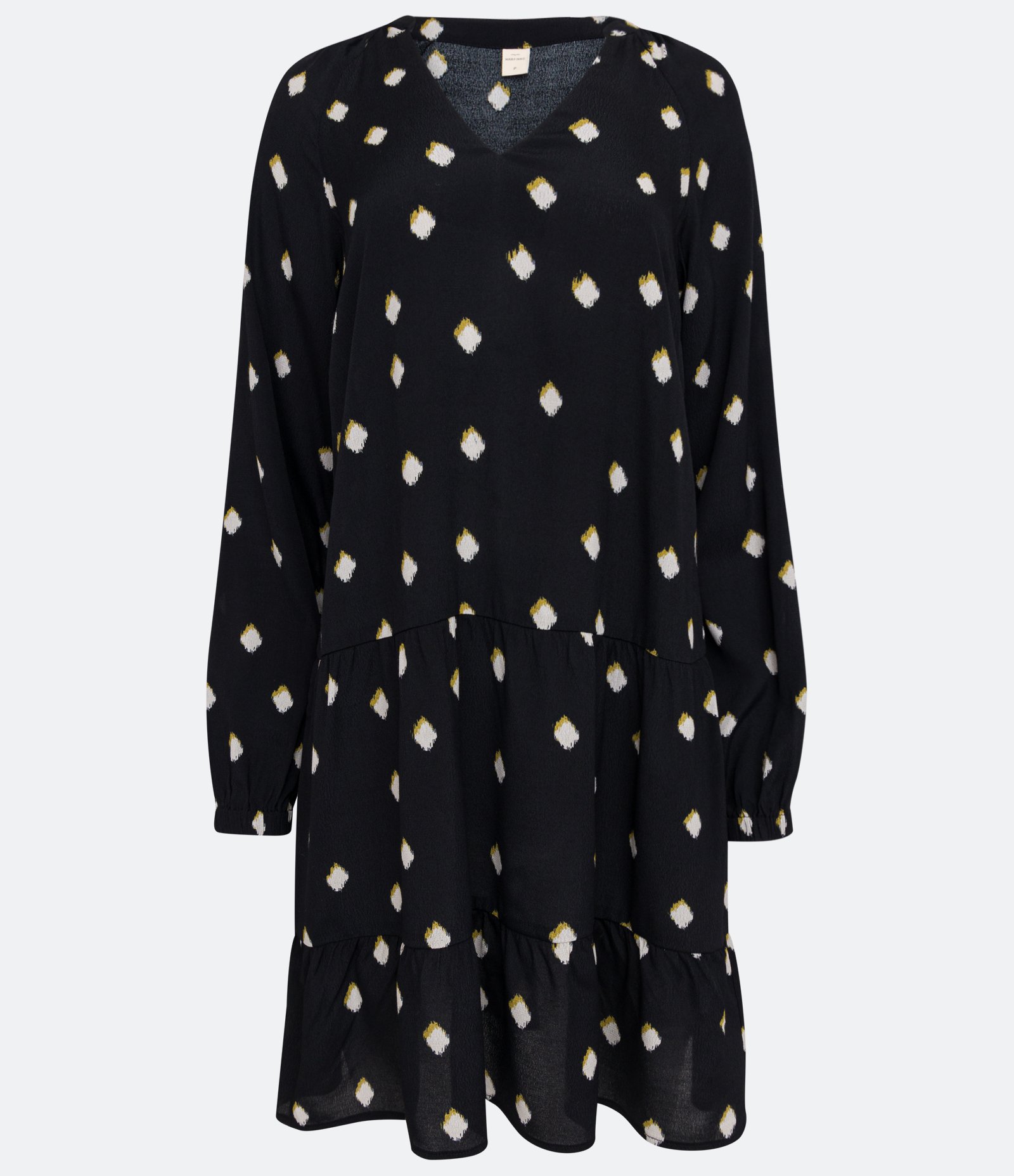 Vestido Curto em Viscose com Estampa Poá Diferenciado Preto 6