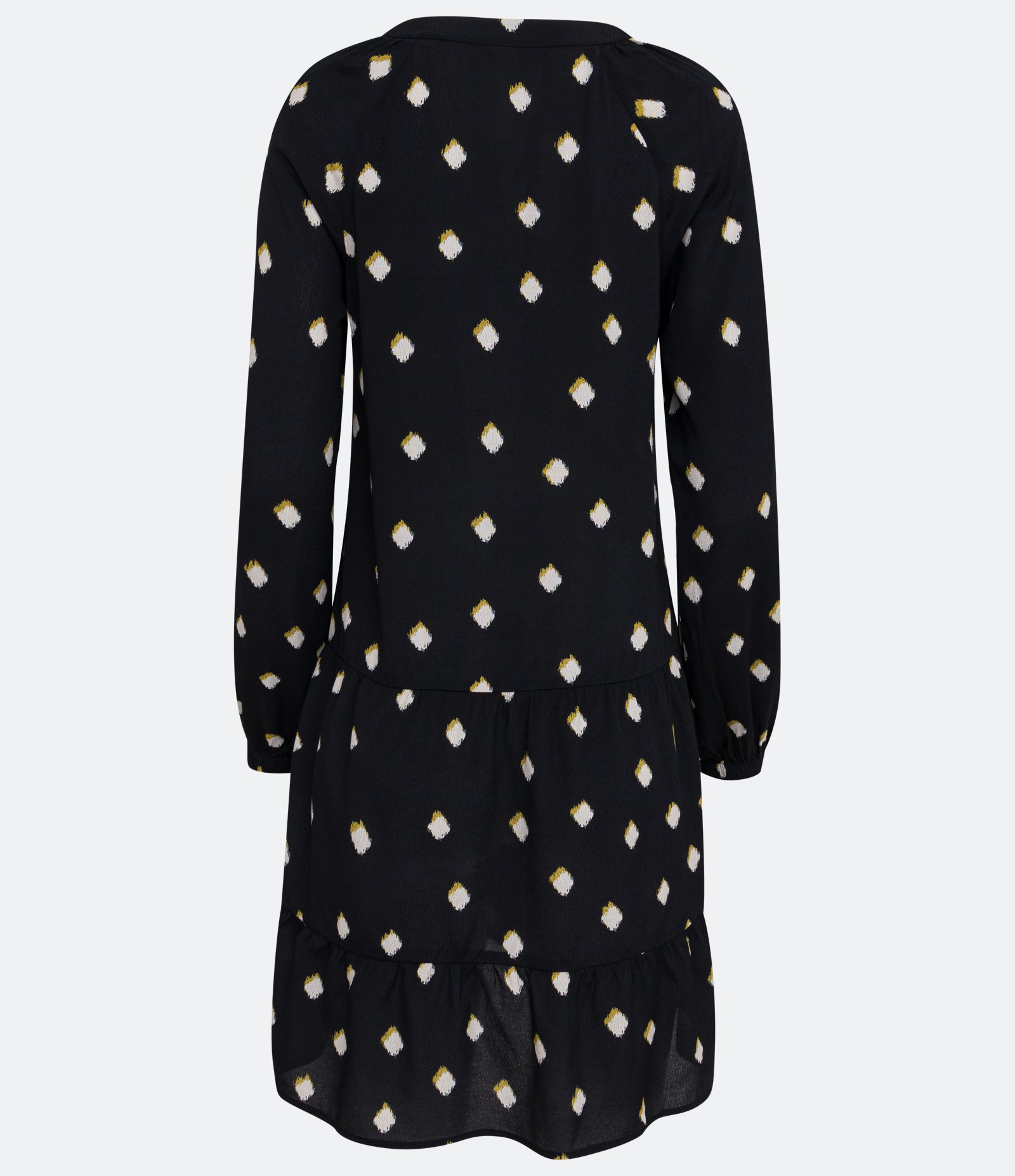 Vestido Curto em Viscose com Estampa Poá Diferenciado Preto 7