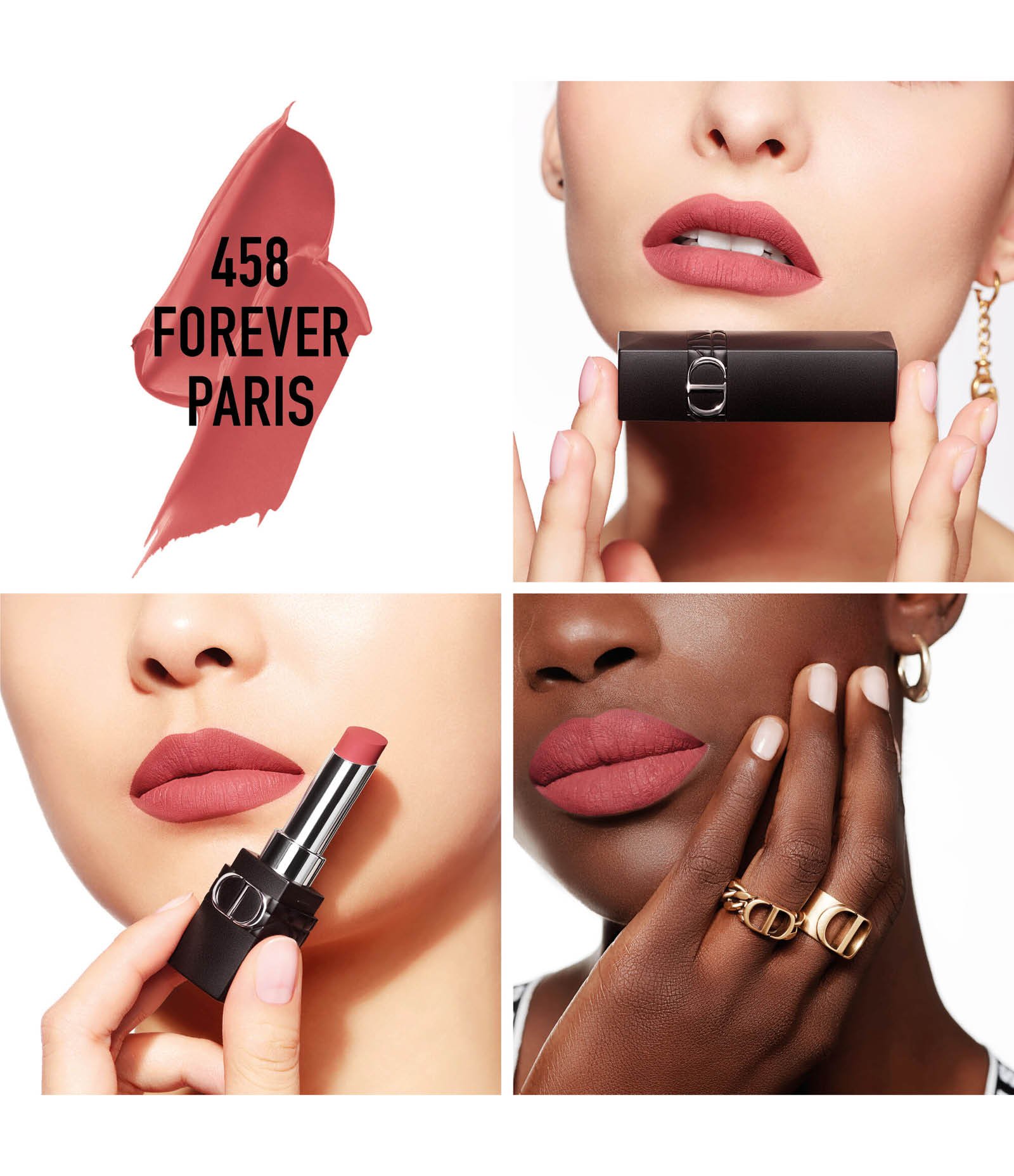 Batom Rouge Dior Forever Stick Dior 458 Forever Paris 3