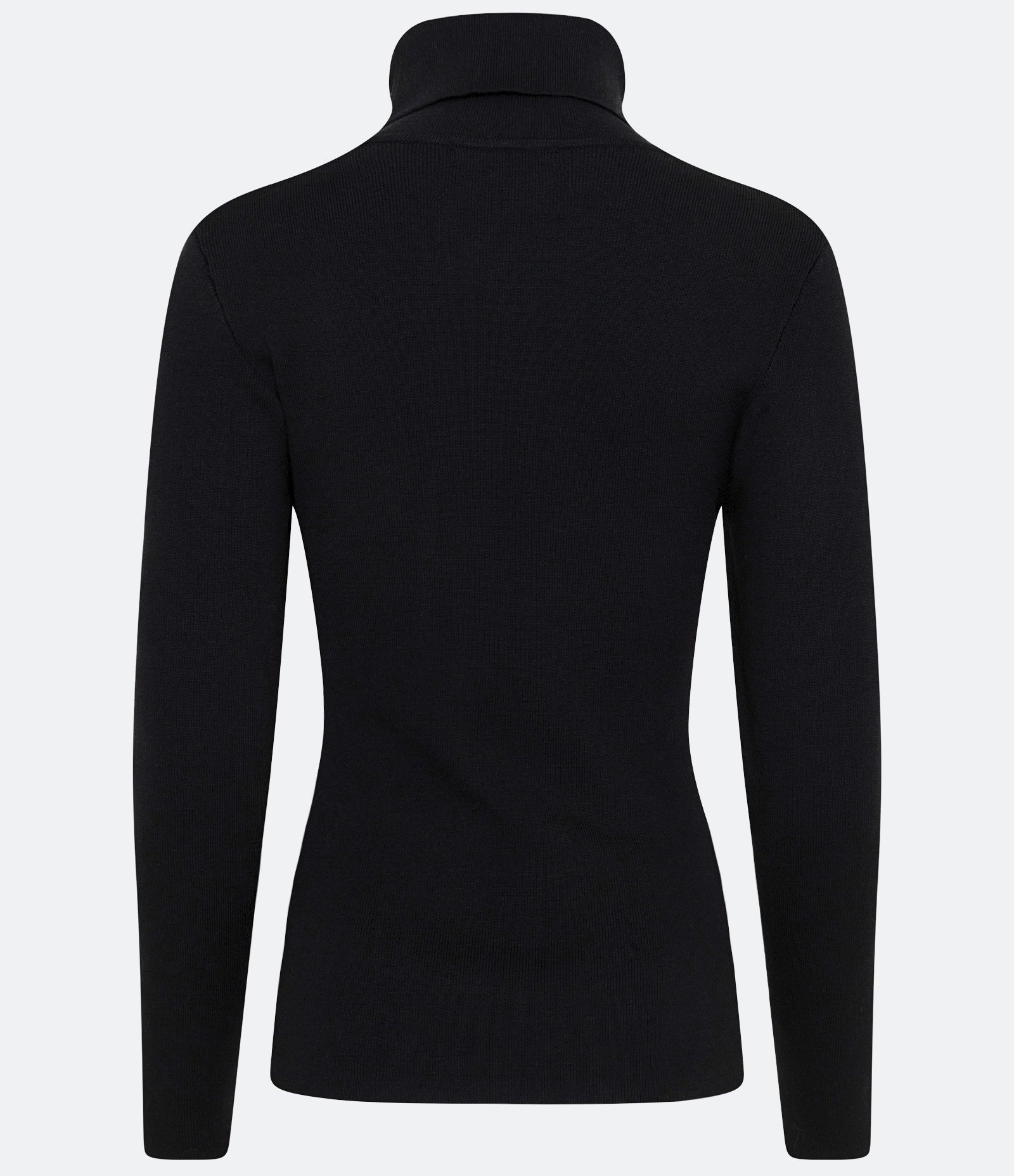 Suéter em Tricô com Gola Alta Estruturada Preto 7