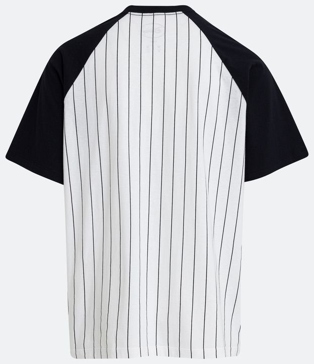 Remera en Media Malla con Estampado del Mike del Monstros S.A. Blanco 7