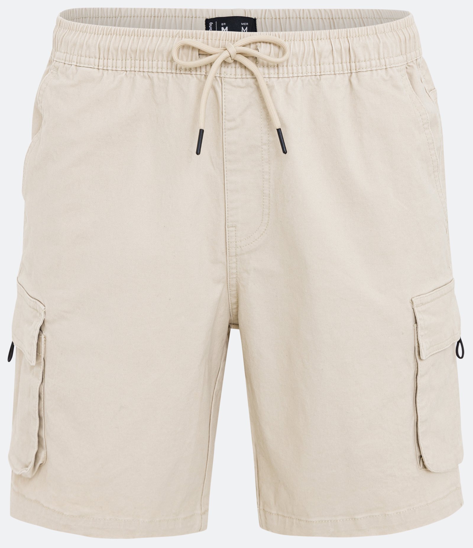 Bermuda em Algodão com Cós Elástico e Bolsos Cargo 5