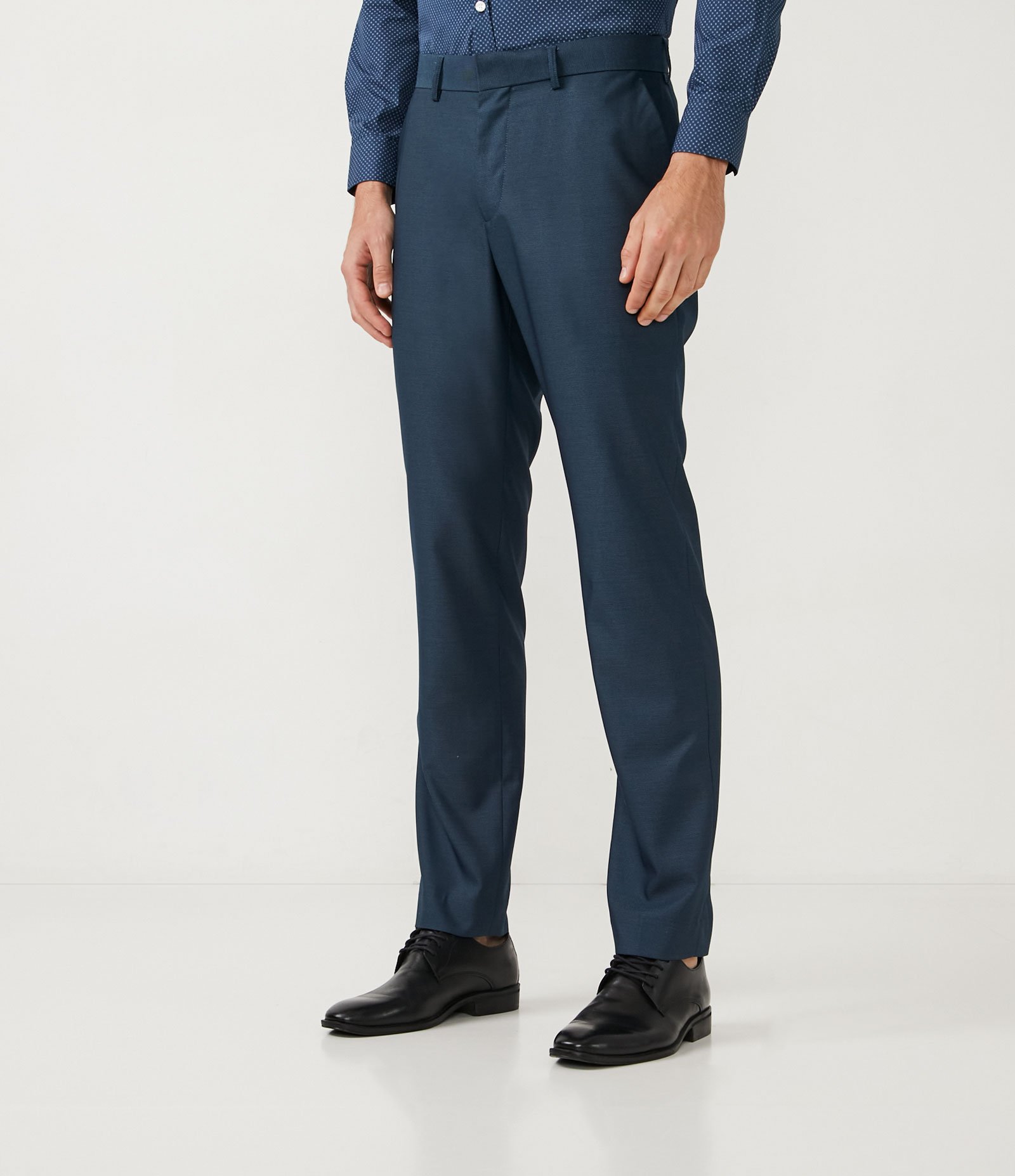 Calça Social em Textura Maquinetada Azul Escuro 2