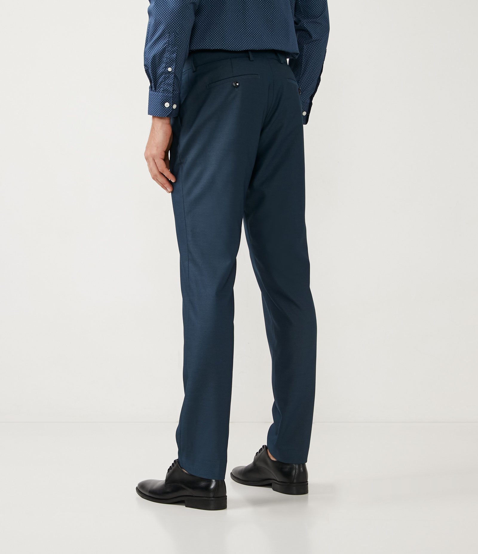 Calça Social em Textura Maquinetada Azul Escuro 3