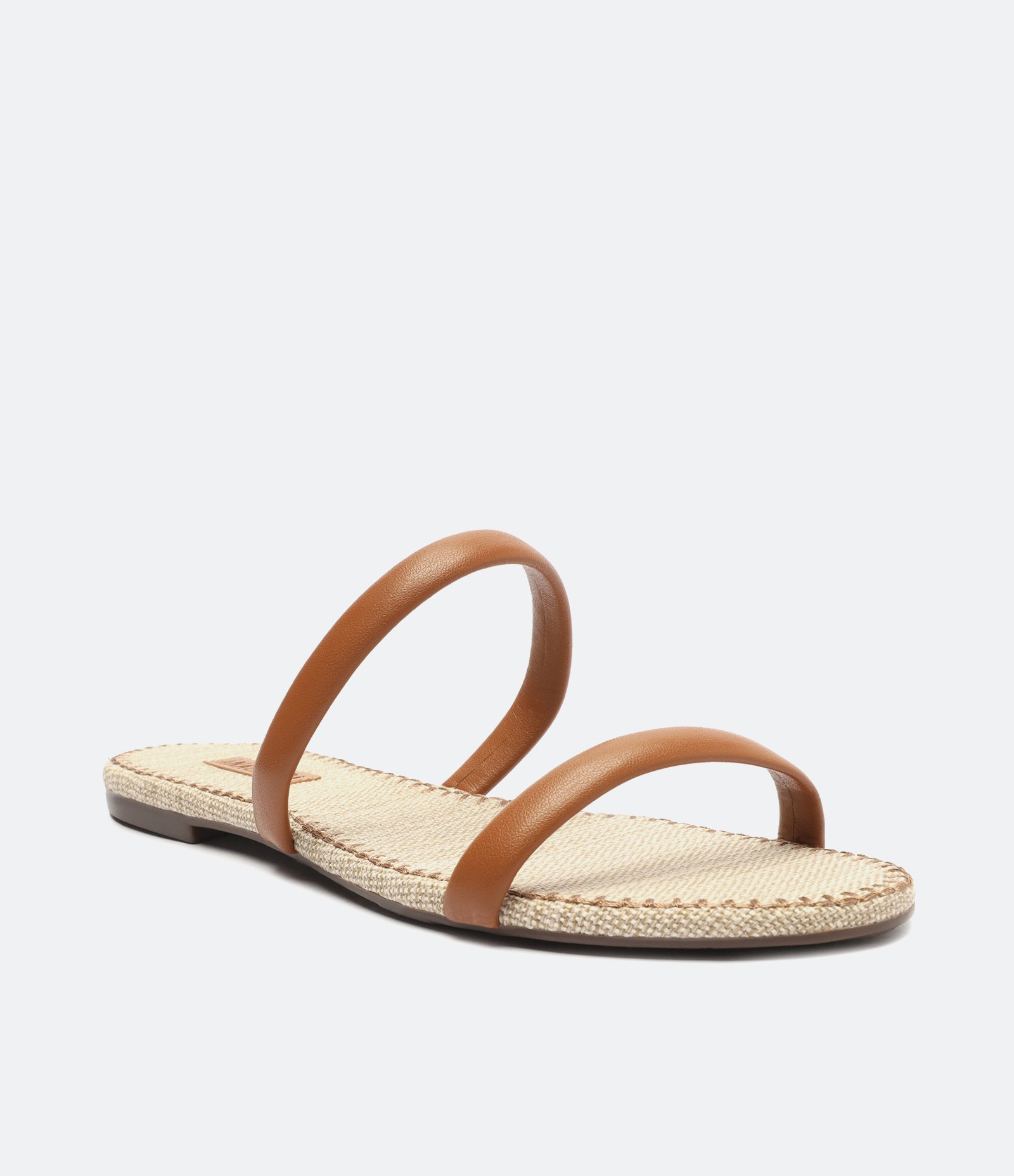 Sandália Rasteira com Tira Puffer Anacapri Marrom 2