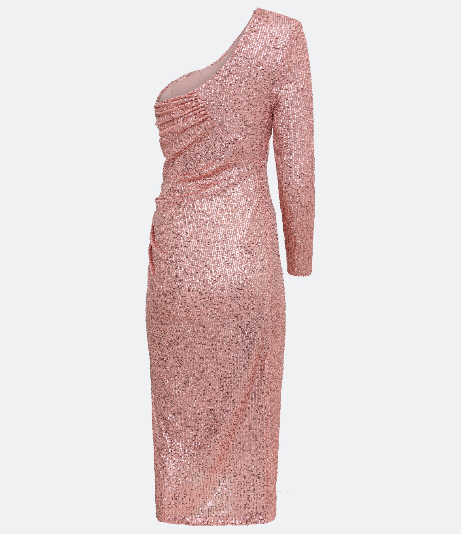 Vestido Midi em Malha de Paetês Dourado 6