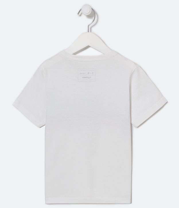Remera Infantil con Rayas en el Pecho - Talle 5 a 14 años Blanco 2