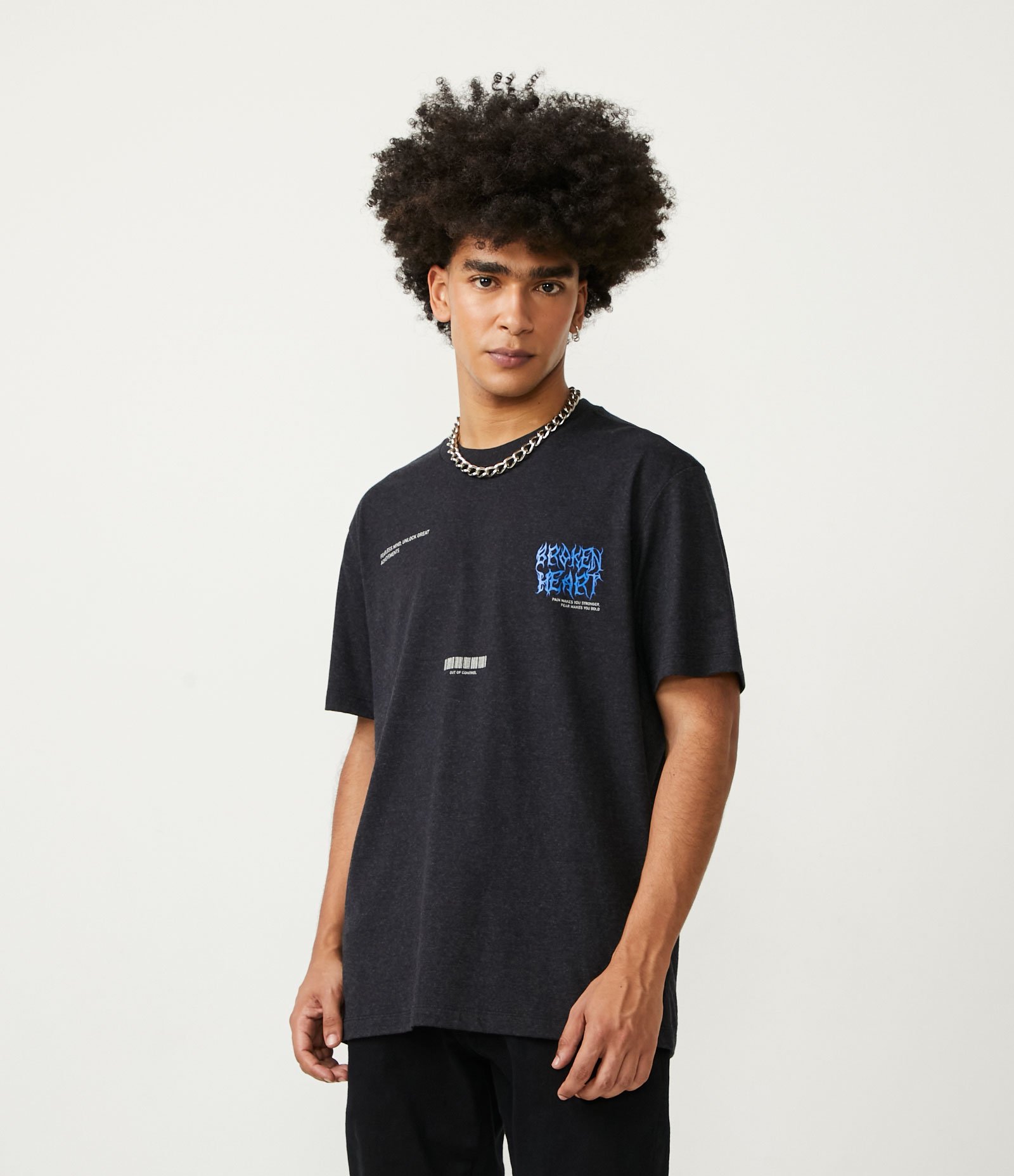 Camiseta Easy em Algodão com Estampa em Lettering Preto 1