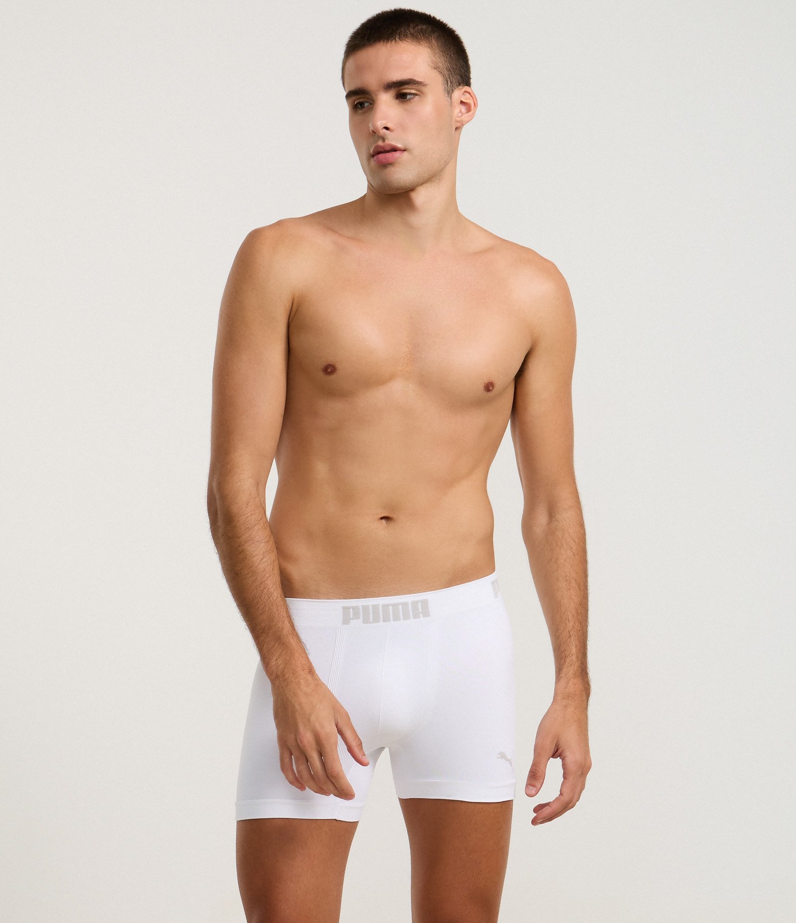 Cueca Boxer em Microfibra com Cós Elástico Puma Branco 1