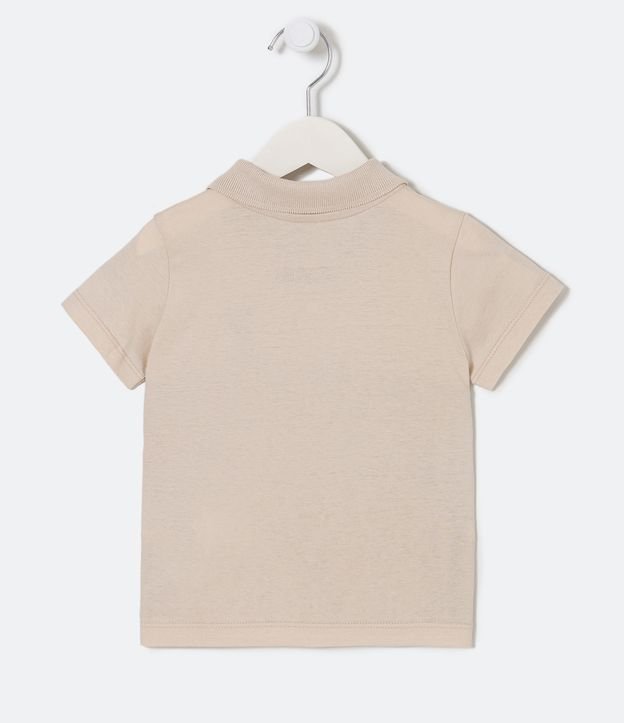 Camisa Polo Infantil Estampado Snoopy con Recorte - Talle 1 a 5 años Beige 2