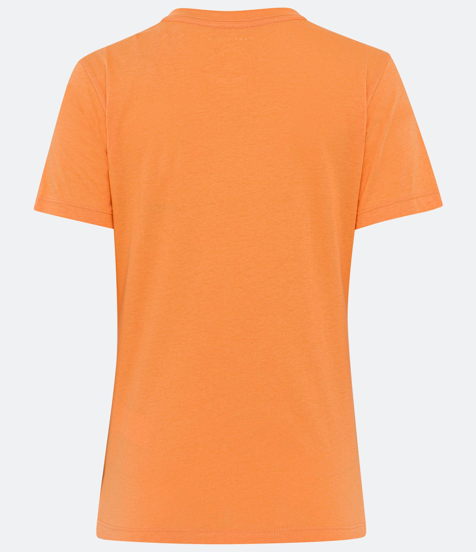 Blusa Básica em Algodão Peruano com Decote V Laranja Claro 6