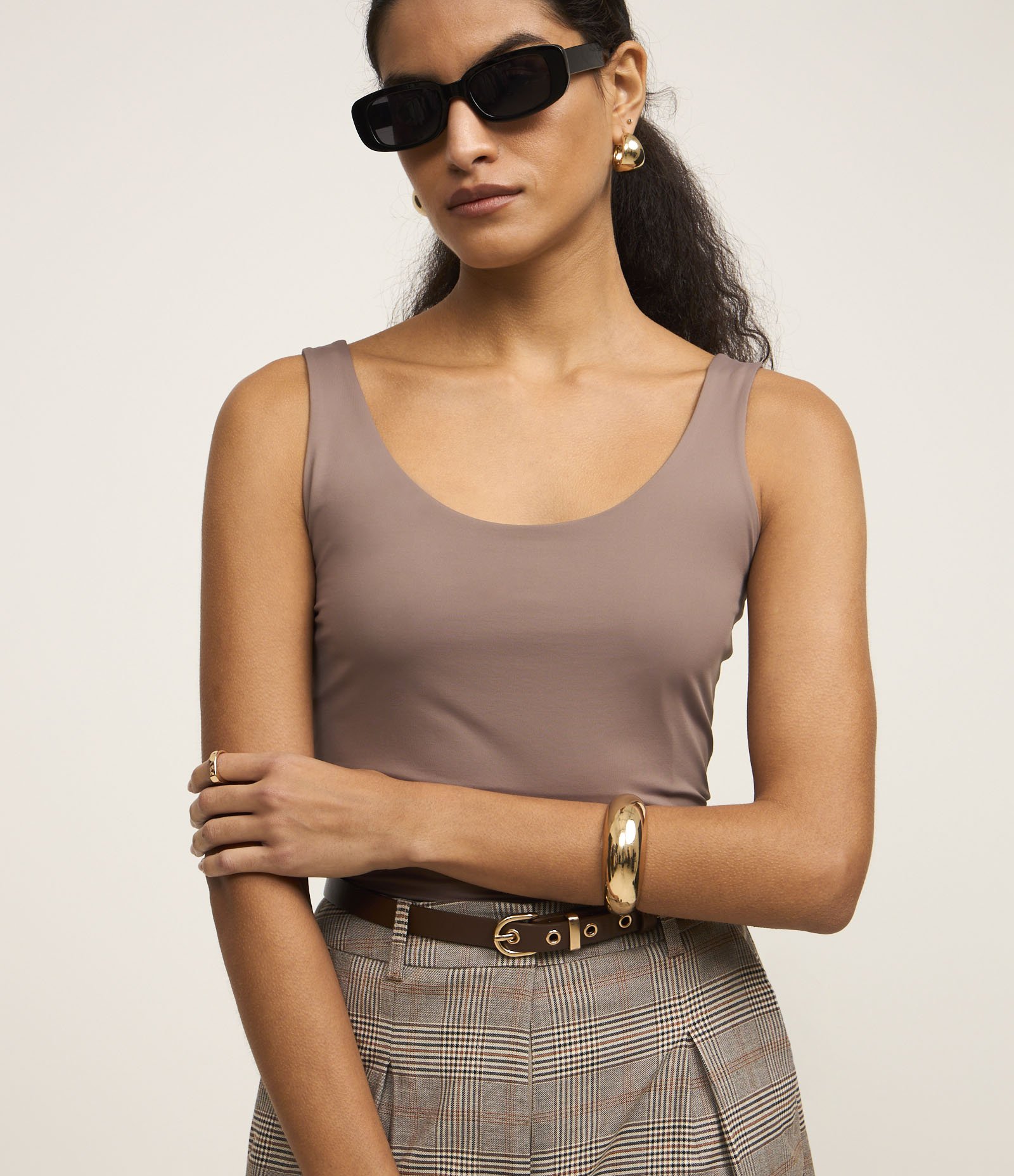 Blusa em Poliamida com Decote U e Alça Larga 1