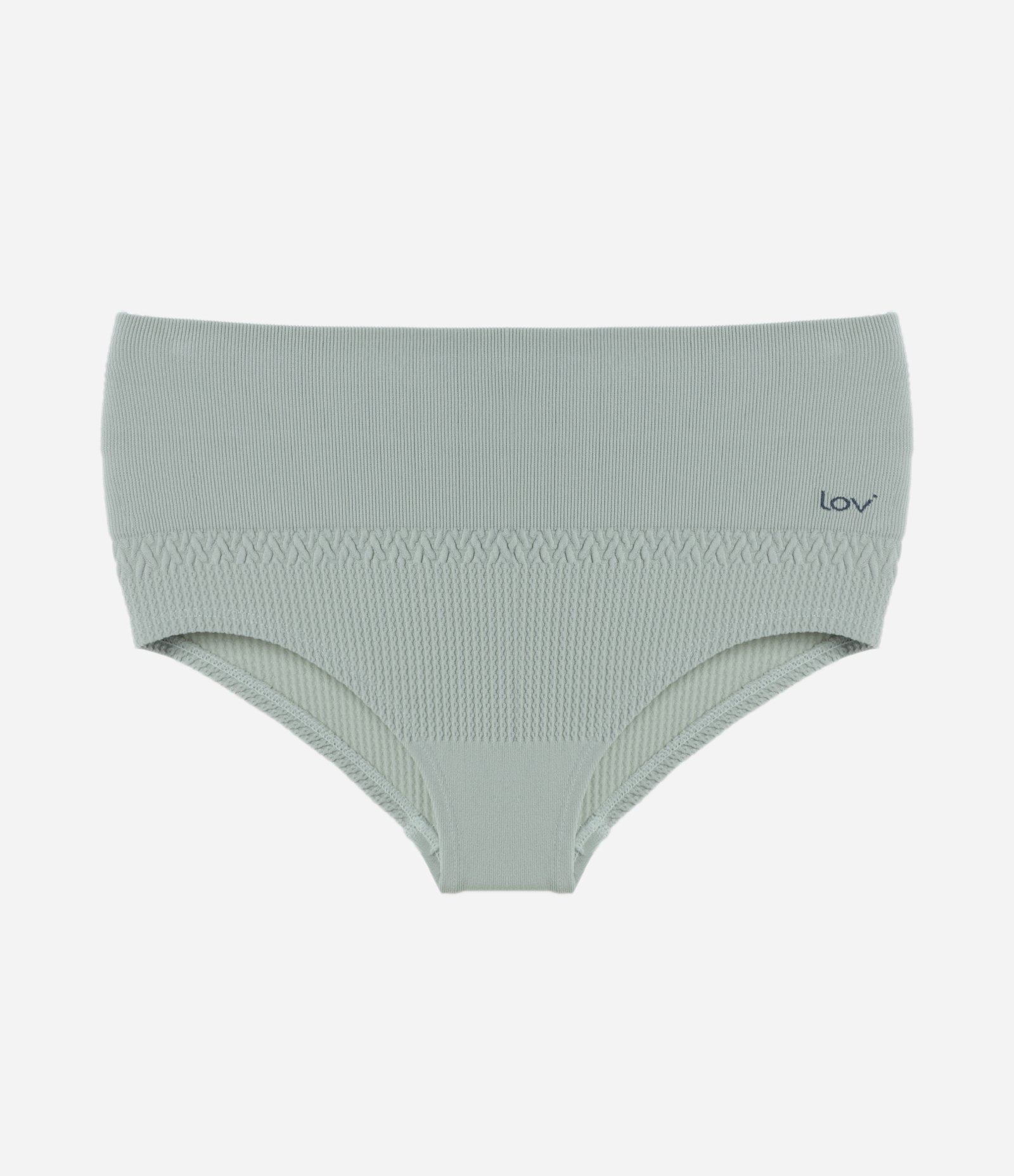 Calcinha Alta em Poliamida Seamless Texturizada Verde 5