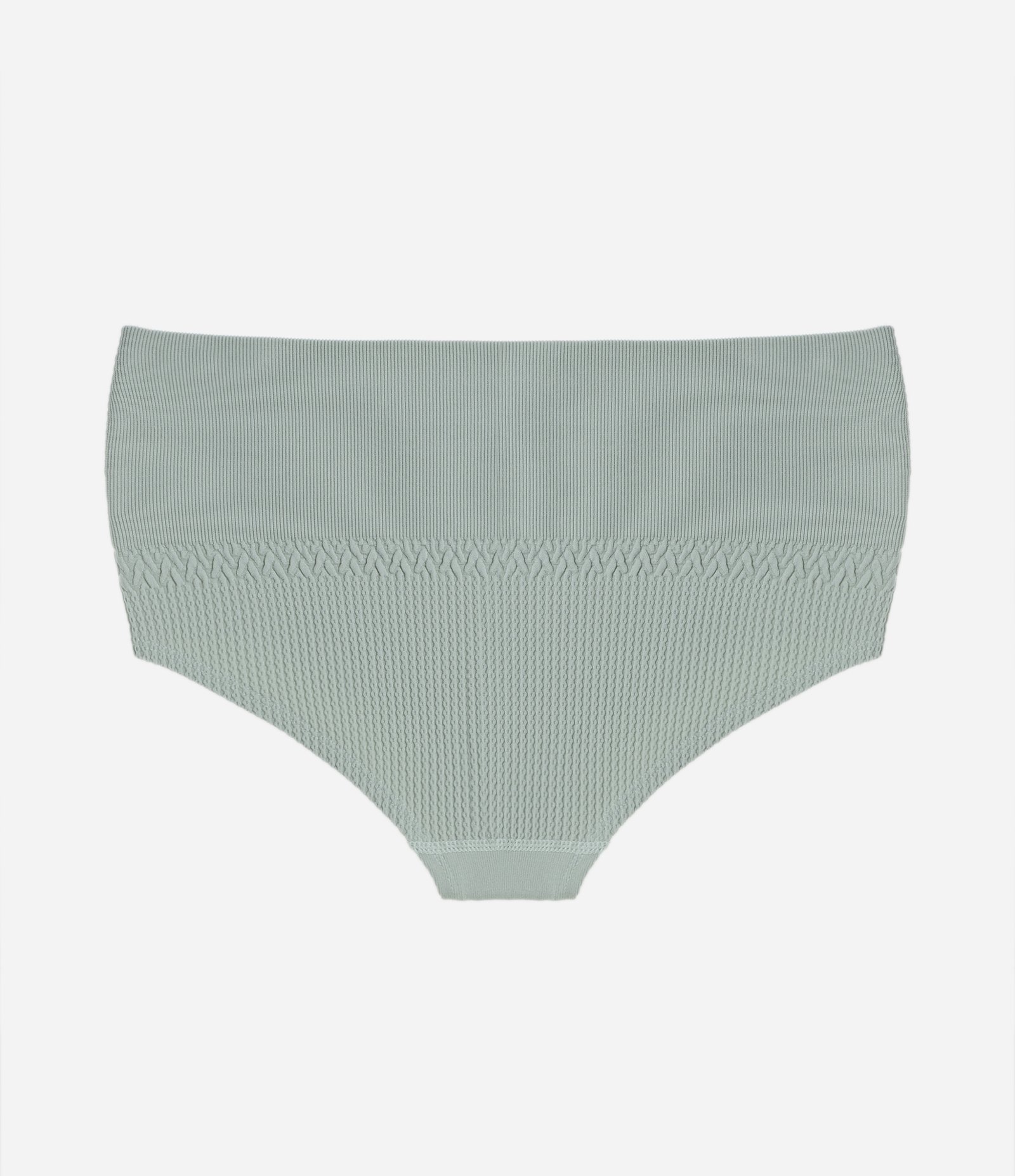 Calcinha Alta em Poliamida Seamless Texturizada Verde 6