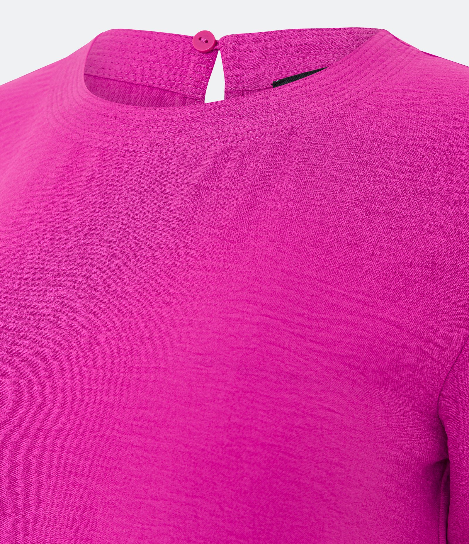 Blusa com Abertura nas Costas e Detalhes Pespontados Rosa Fúcsia 7