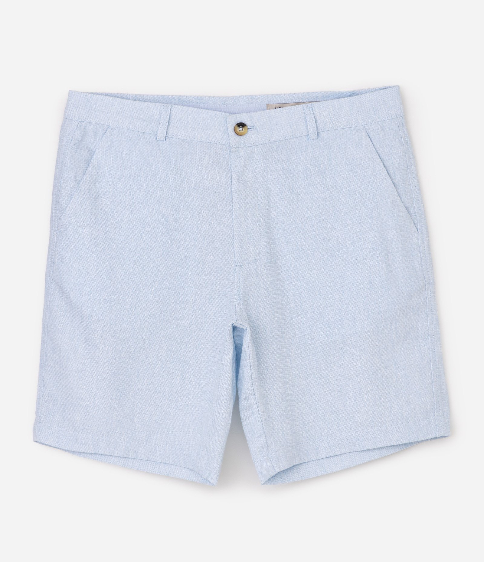 Bermuda Slim Texturizada em Linho com Algodão Azul 6