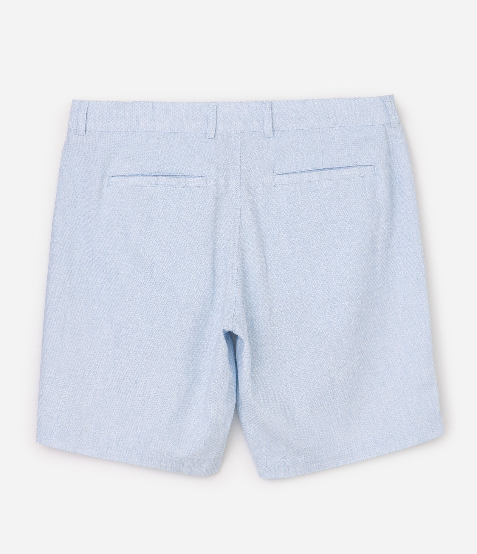 Bermuda Slim Texturizada em Linho com Algodão Azul 7