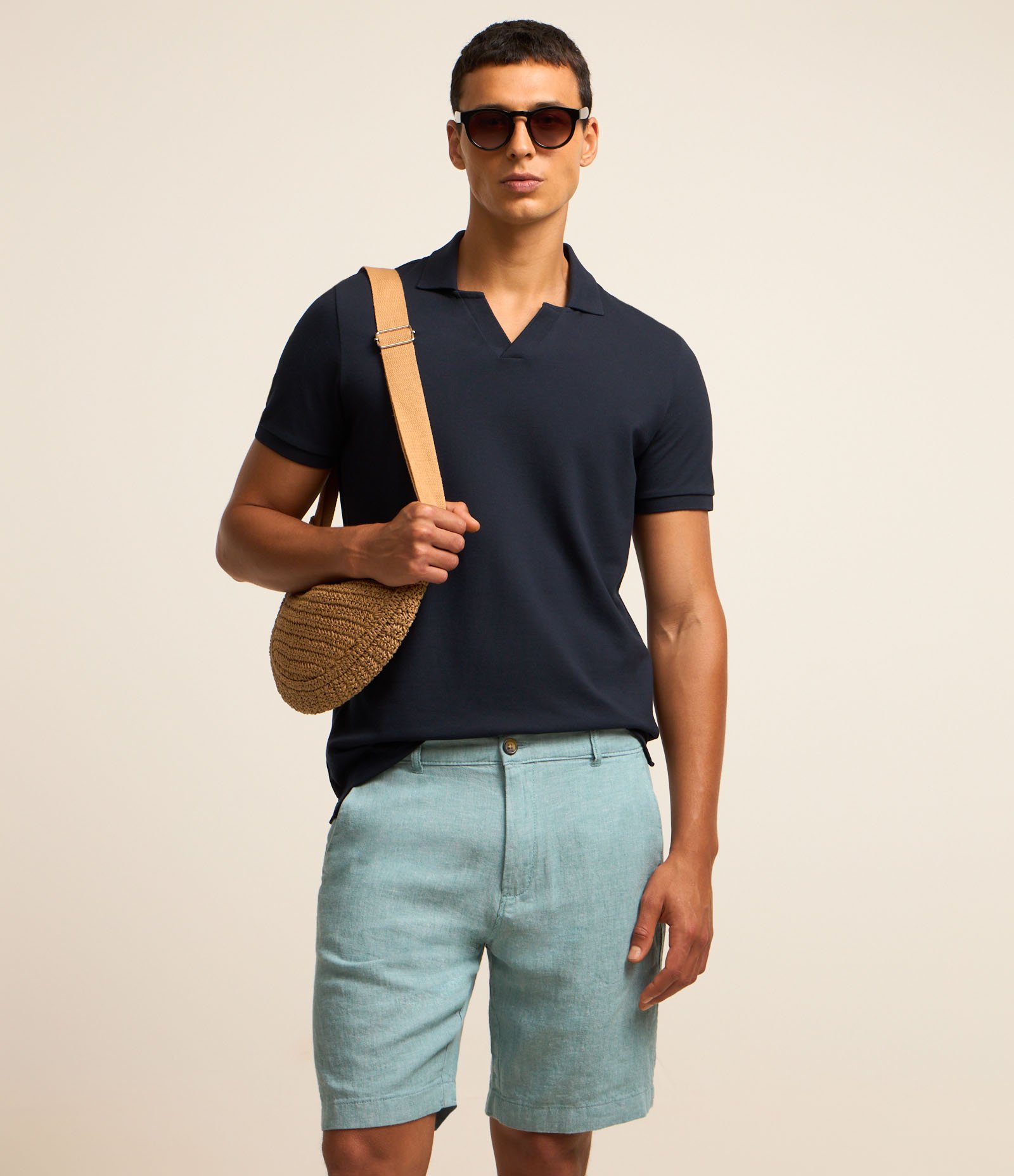 Bermuda Slim Texturizada em Linho com Algodão 2