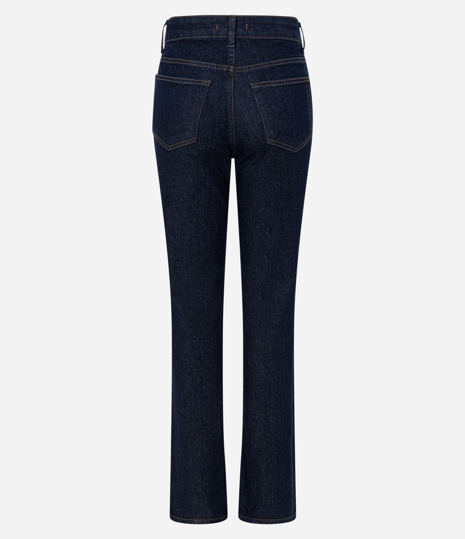 Calça Reta Cintura Média em Jeans com Elastano Azul 6