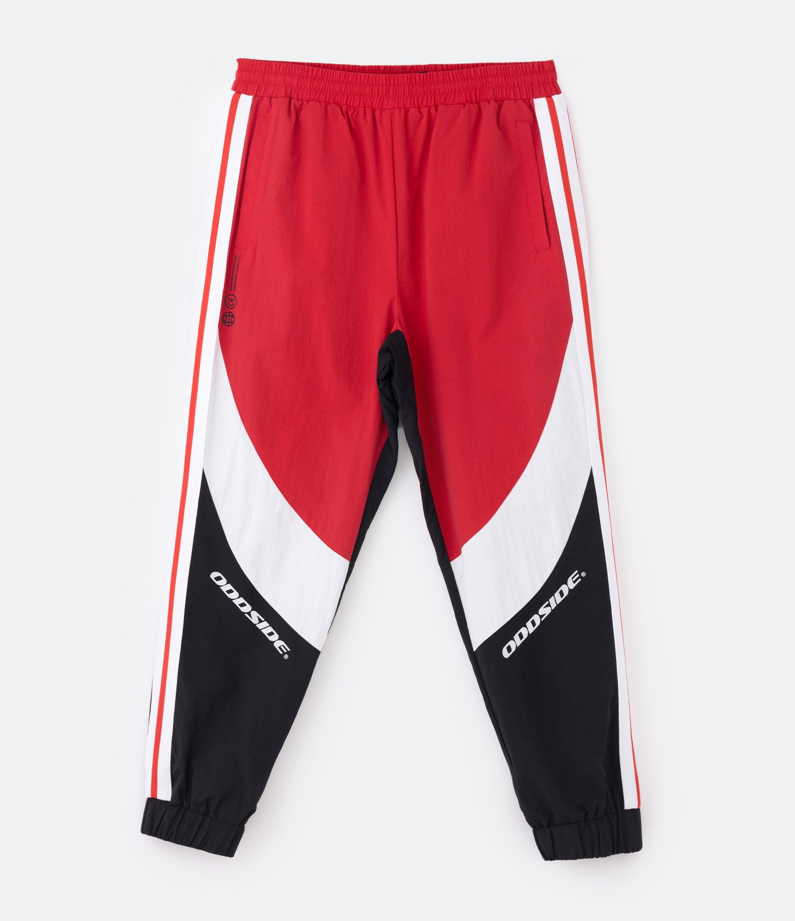 Calça Jogger em Poliamida com Blocos de Cor e Lettering Vermelho/ Branco/ Preto 5