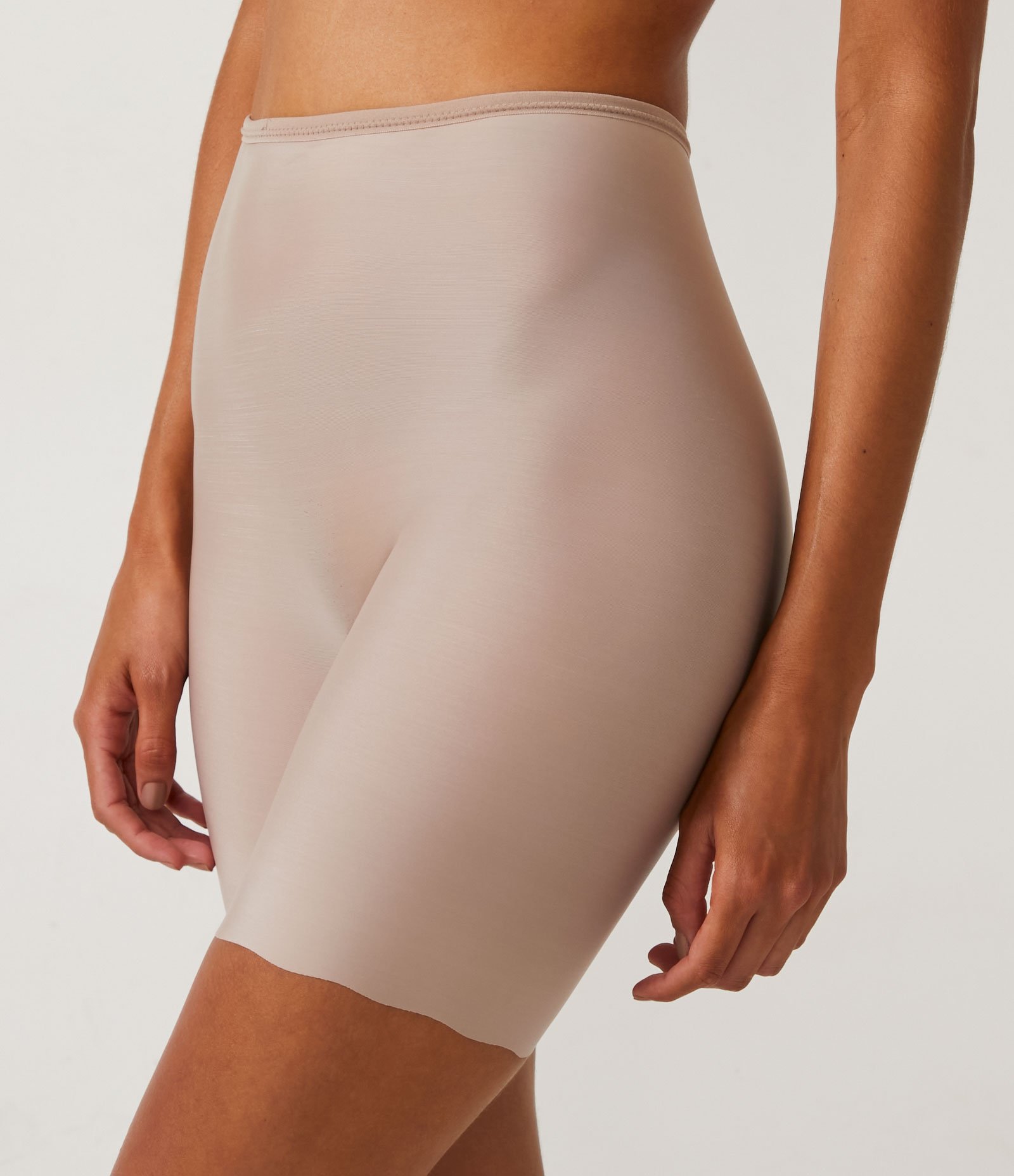 Bermuda em Microfibra com Elástico na Cintura DeMillus Bege 1