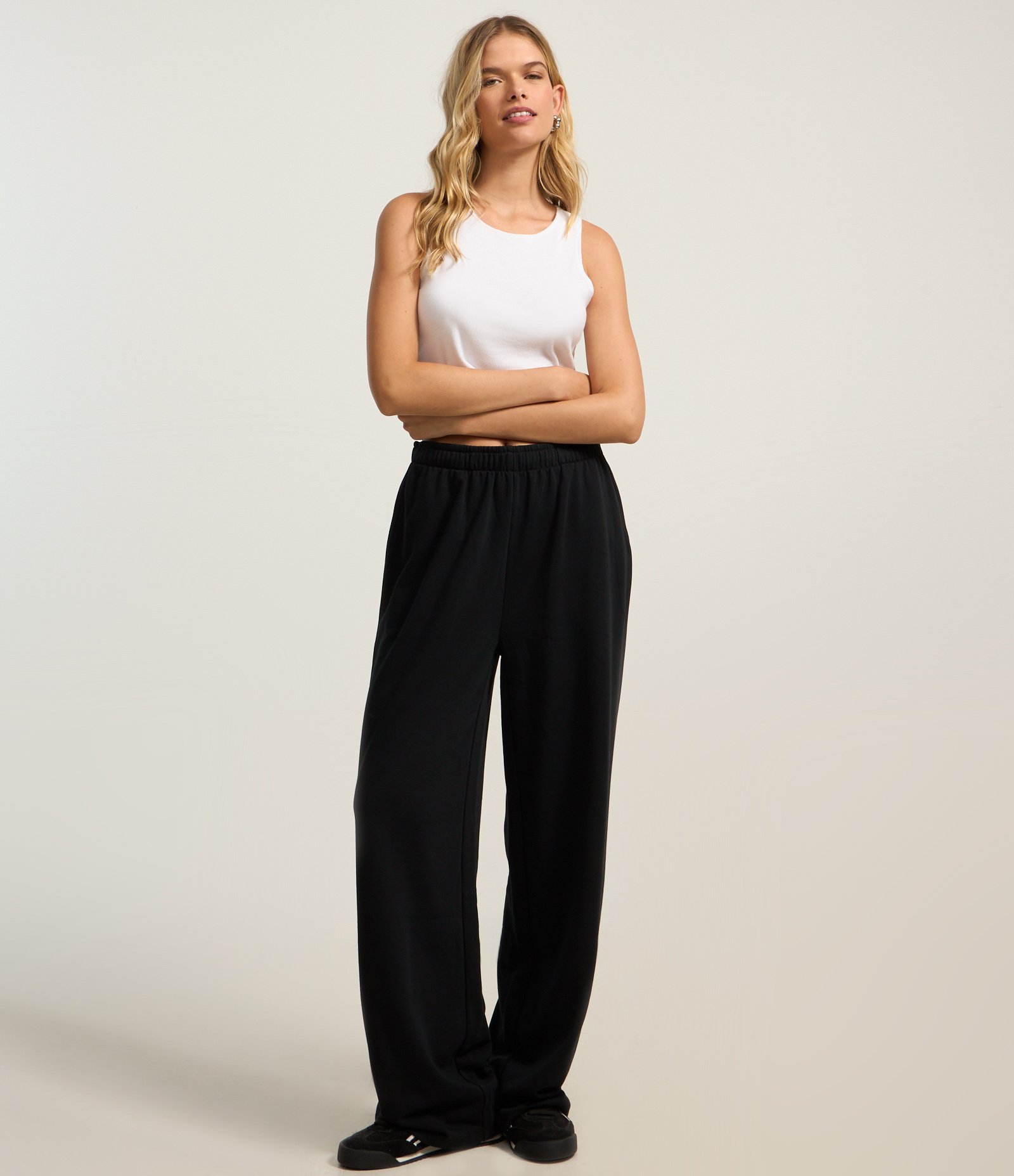 Blusa Cropped sem Manga em Algodão com Textura Canelada Branco 2