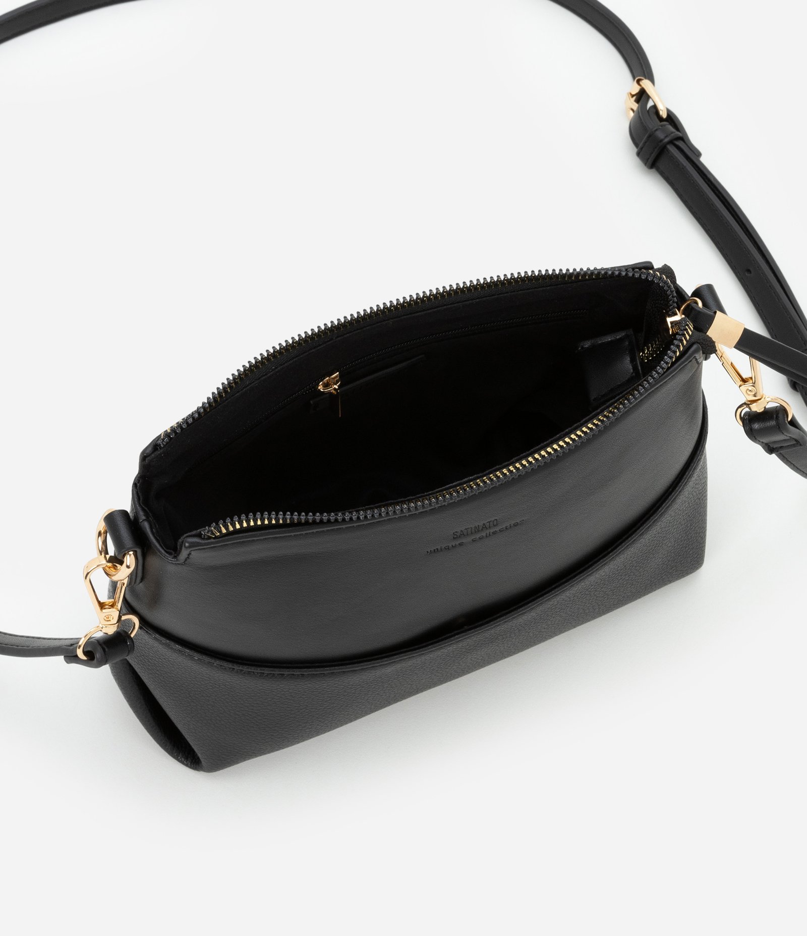 Bolsa Pequena Transversal com Fechamento por Zíper Preto 6