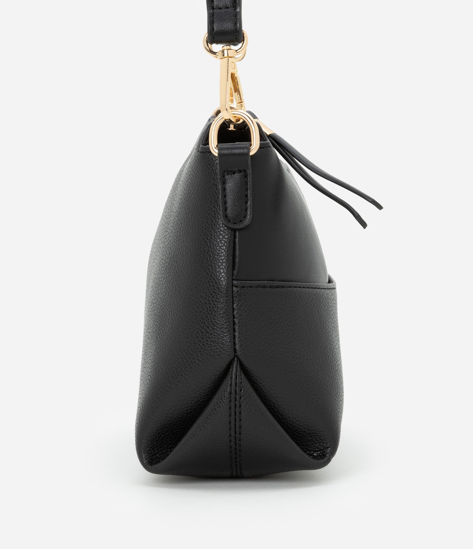 Bolsa Pequena Transversal com Fechamento por Zíper Preto 4